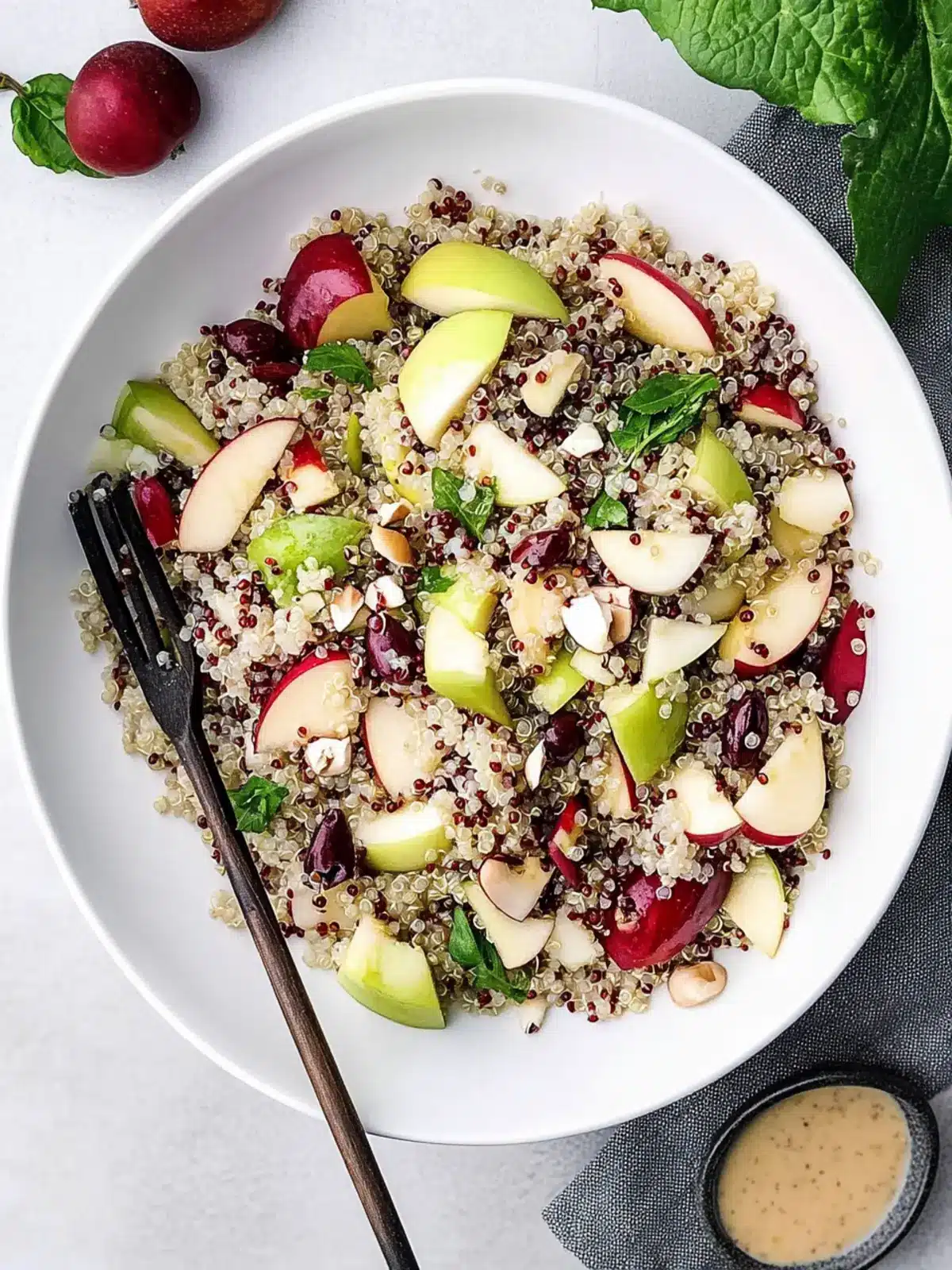 Apple Quinoa Salad with Tahini Maple Dressing Delight 4 Apple Quinoa Salad + Tahini Maple Dressing