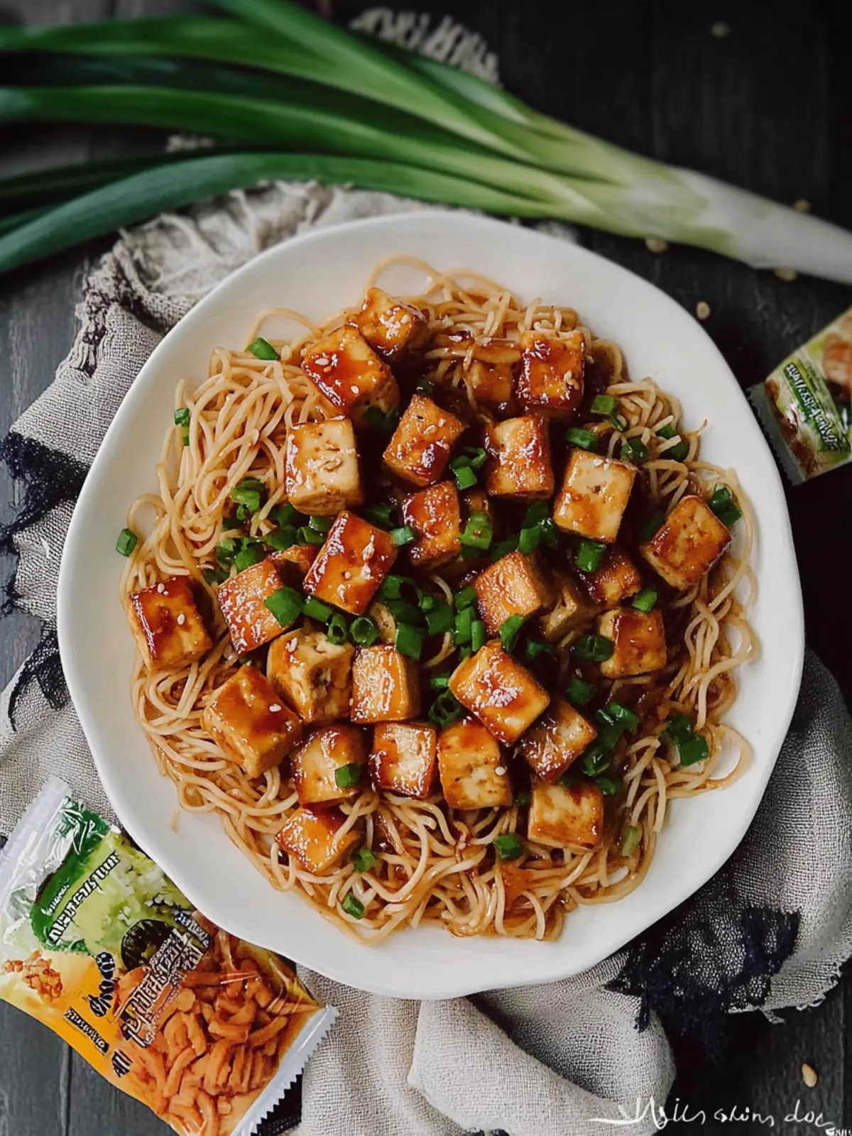 Delicious Honey Garlic Tofu & Noodles You’ll Crave! 4 Honey Garlic Tofu & Noodles