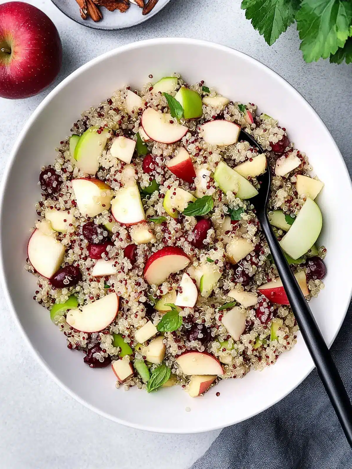 Apple Quinoa Salad with Tahini Maple Dressing Delight 2 Apple Quinoa Salad + Tahini Maple Dressing