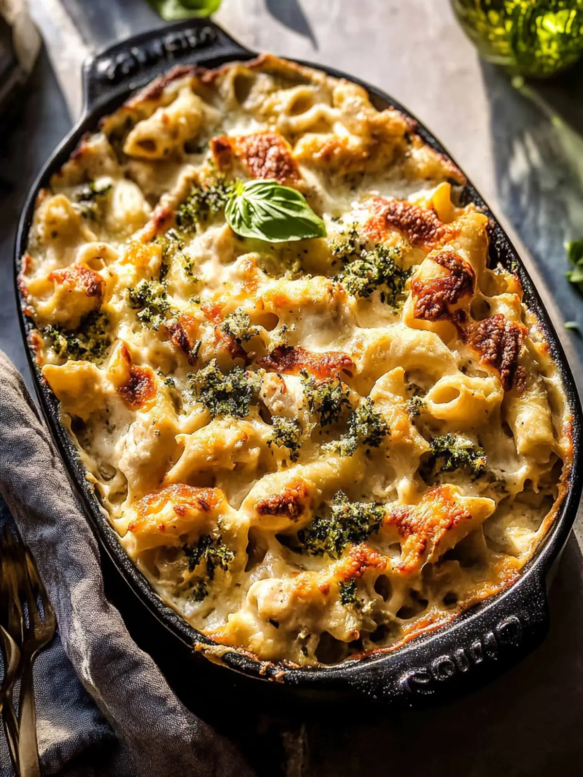 Easy Dump and Bake Chicken Alfredo Noodle Casserole Bliss 3 Dump + Bake Chicken Alfredo Noodle Casserole