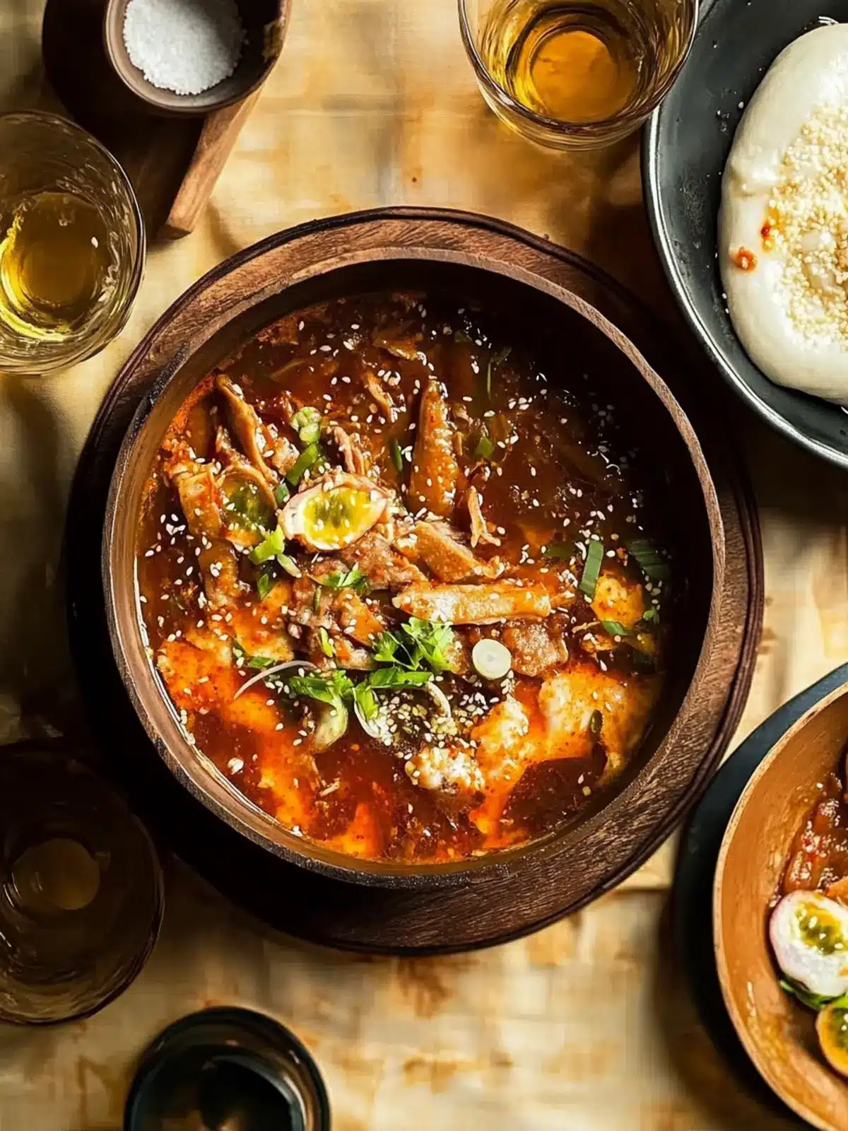 Hearty Pork and Kimchi Stew with Sweet Buns and Labne Bliss 5 pork and kimchi stew, and sweet buns with labne and passion fruit