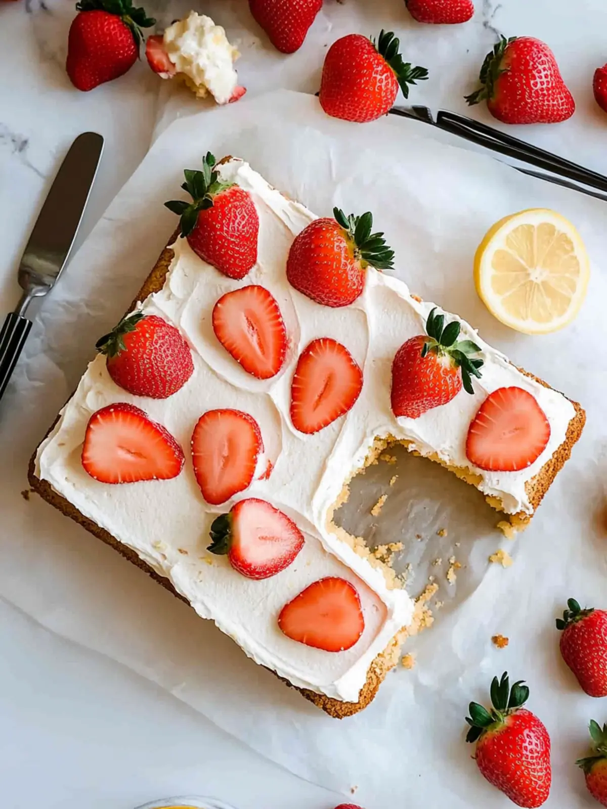 Easy Strawberry Lemon Sheet Cake That’ll Wow Your Guests 2 Easy Strawberry Lemon Sheet Cake