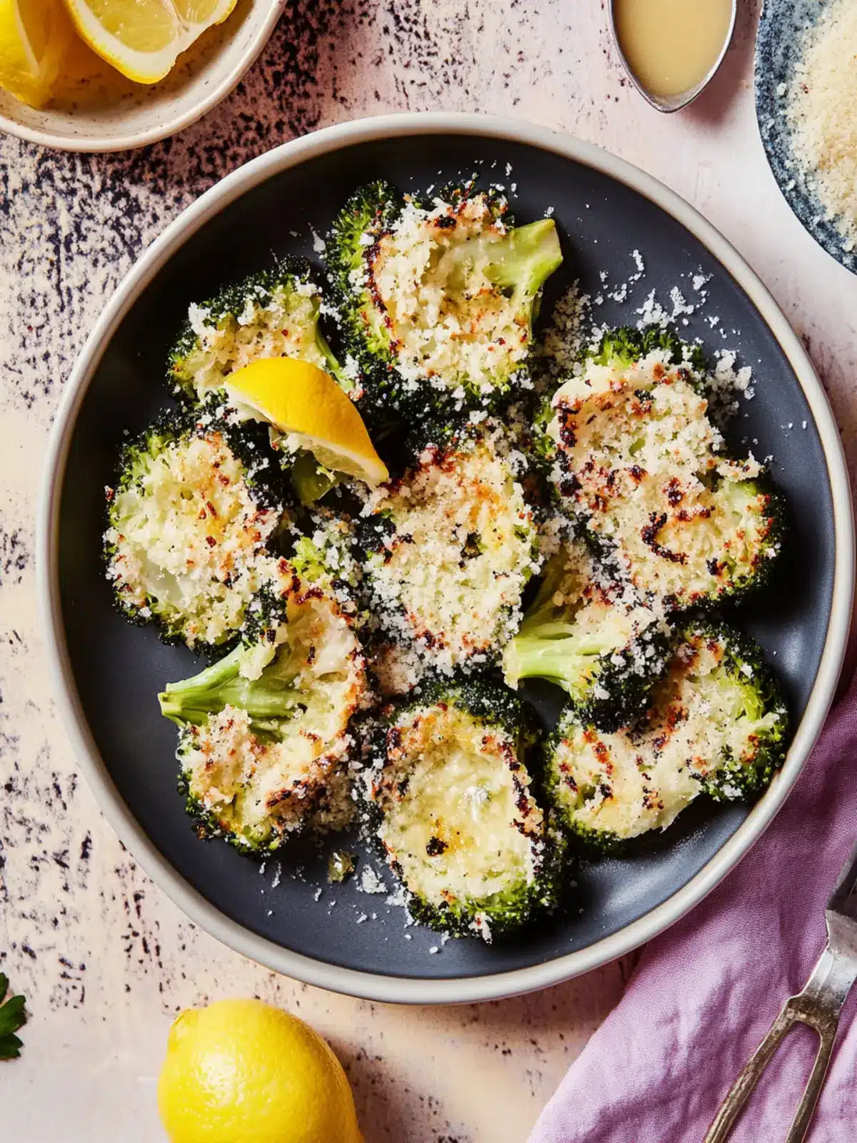 Lemon Parmesan Smashed Broccoli: A Flavorful Twist for Dinner 4 Lemon Parmesan Smashed Broccoli