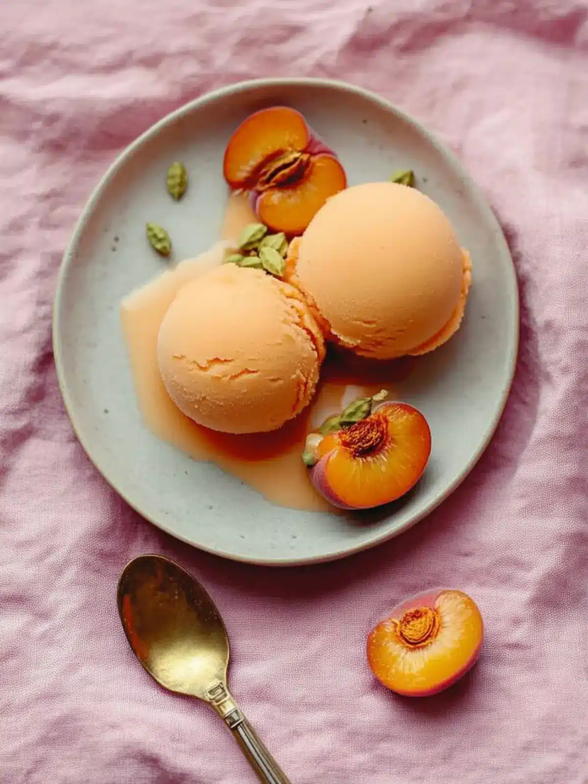 Irresistible Cardamom Apricot Sorbet for Summer Bliss 3 Cardamom Apricot Sorbet