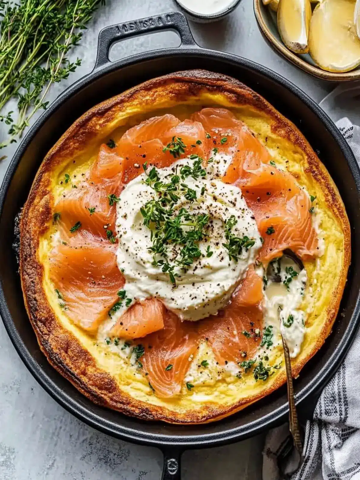 Irresistible Smoked Salmon Dutch Baby with Crème Fraîche Bliss 4 Smoked Salmon Dutch Baby with Crème Fraîche