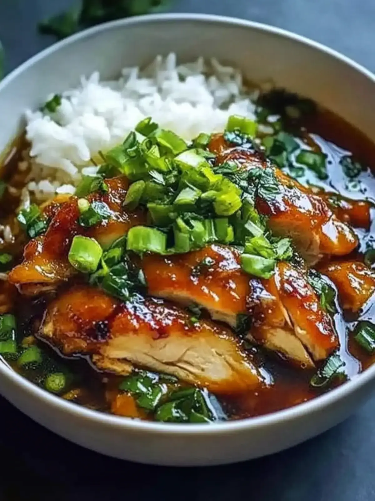 Caramelised Soy Chicken in Garlic Ginger Broth with Rice Bliss 3 Caramelised Soy Chicken in Garlic Ginger Broth with Rice