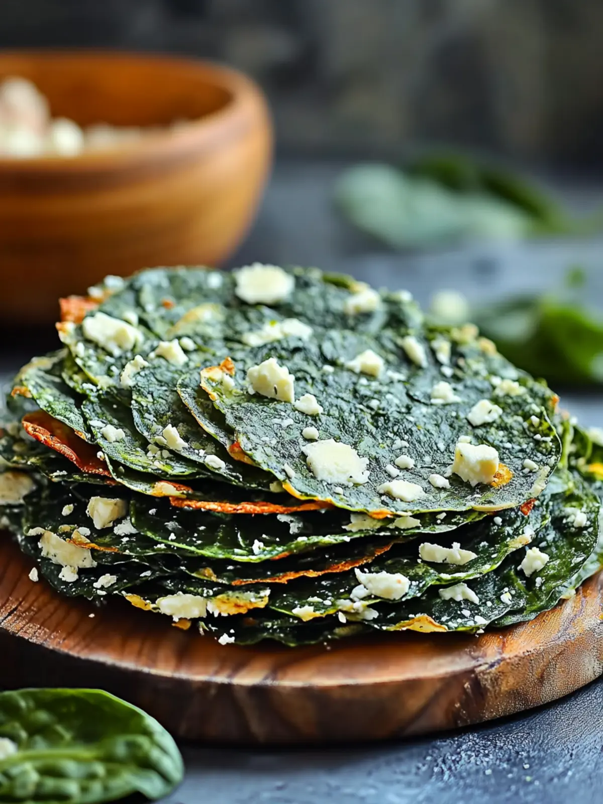 Mediterranean Spinach and Feta Crisps Perfect for Snack Time 2 Mediterranean Spinach and Feta Crisps