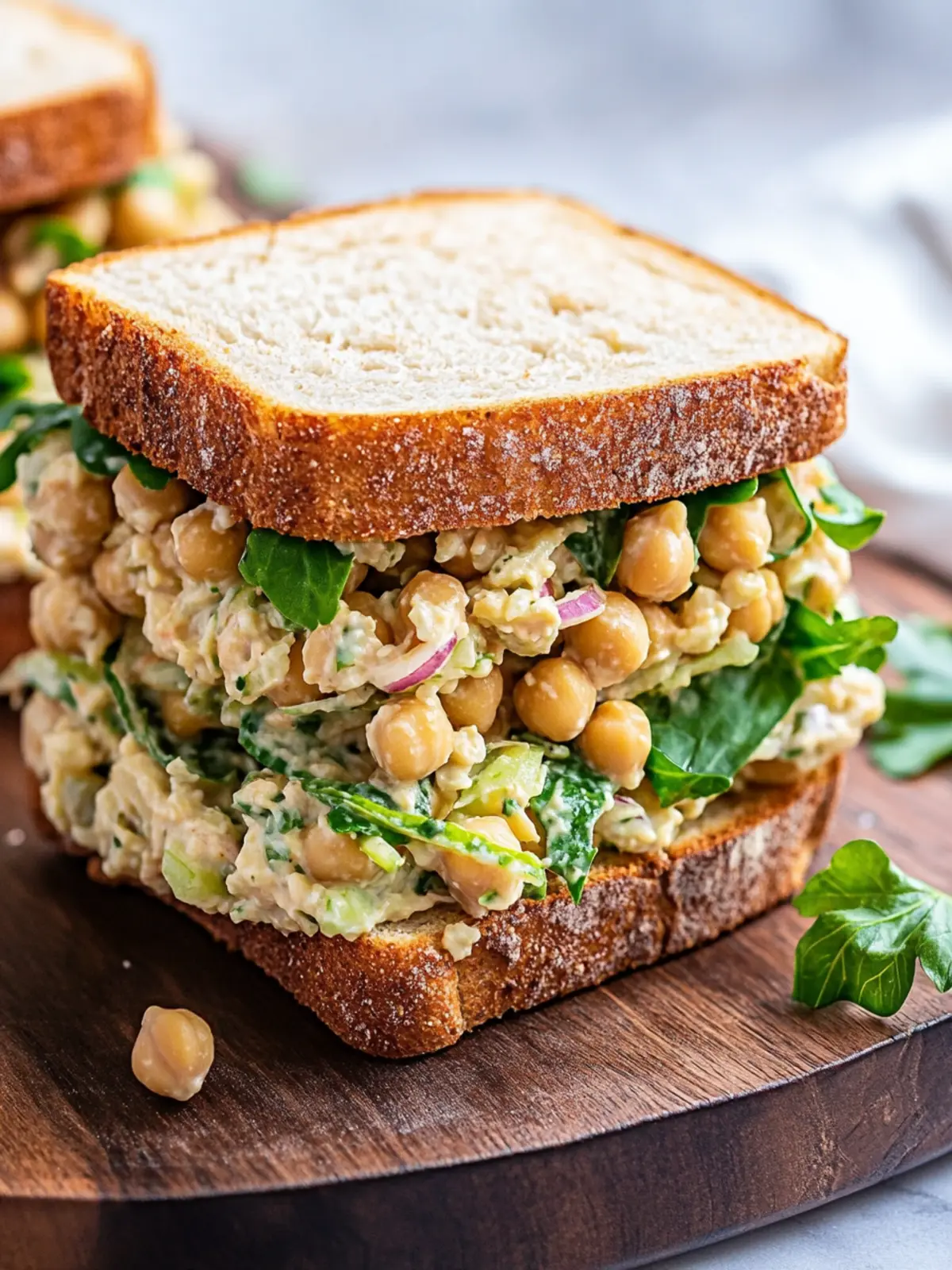 Chickpea Salad Sandwich with a Zesty Twist You'll Love 4 Chickpea Salad Sandwich