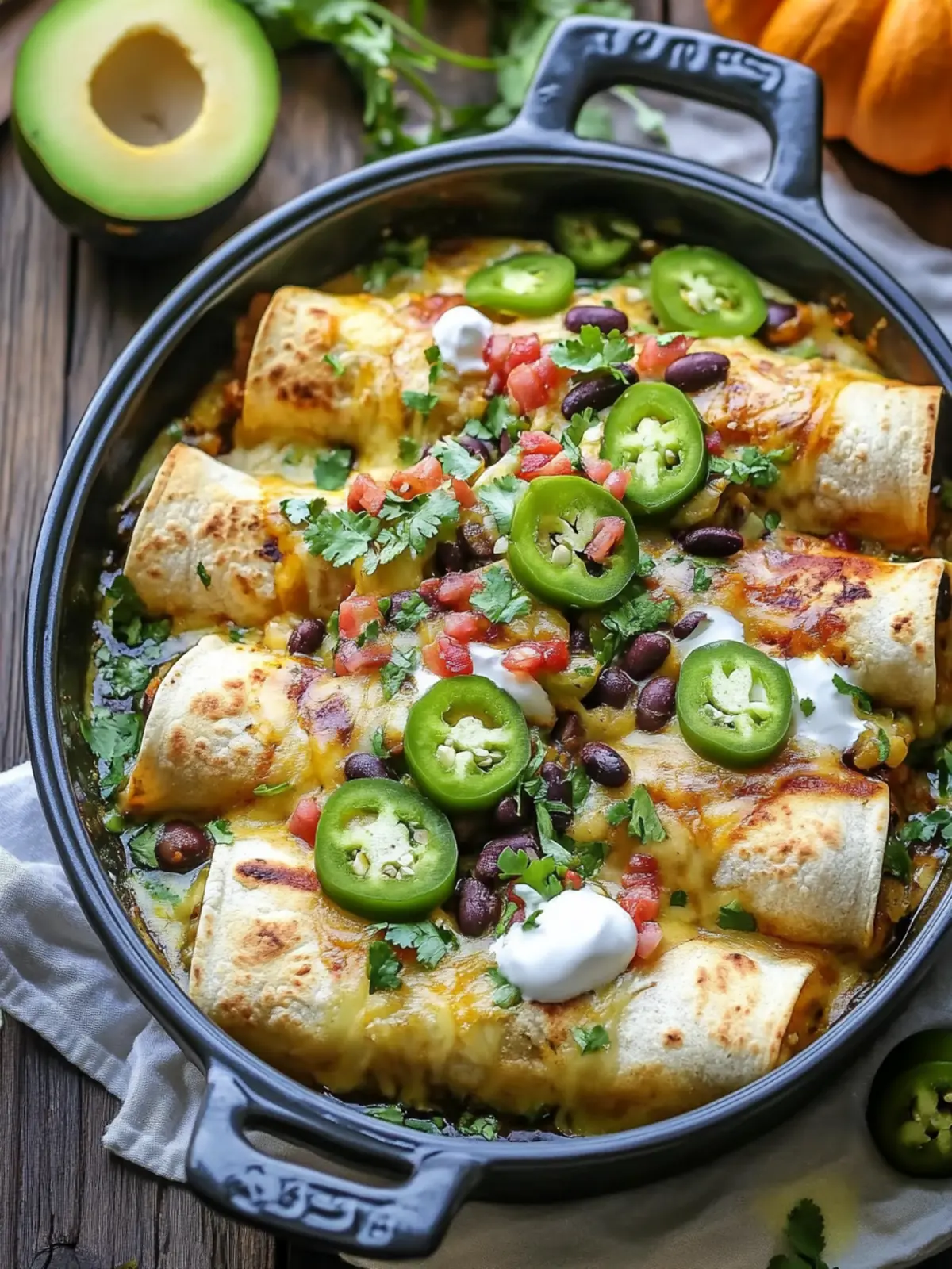 Delicious Poblano Pumpkin Seed Enchiladas with Black Beans 5 Poblano Pumpkin Seed Enchiladas with Black Beans