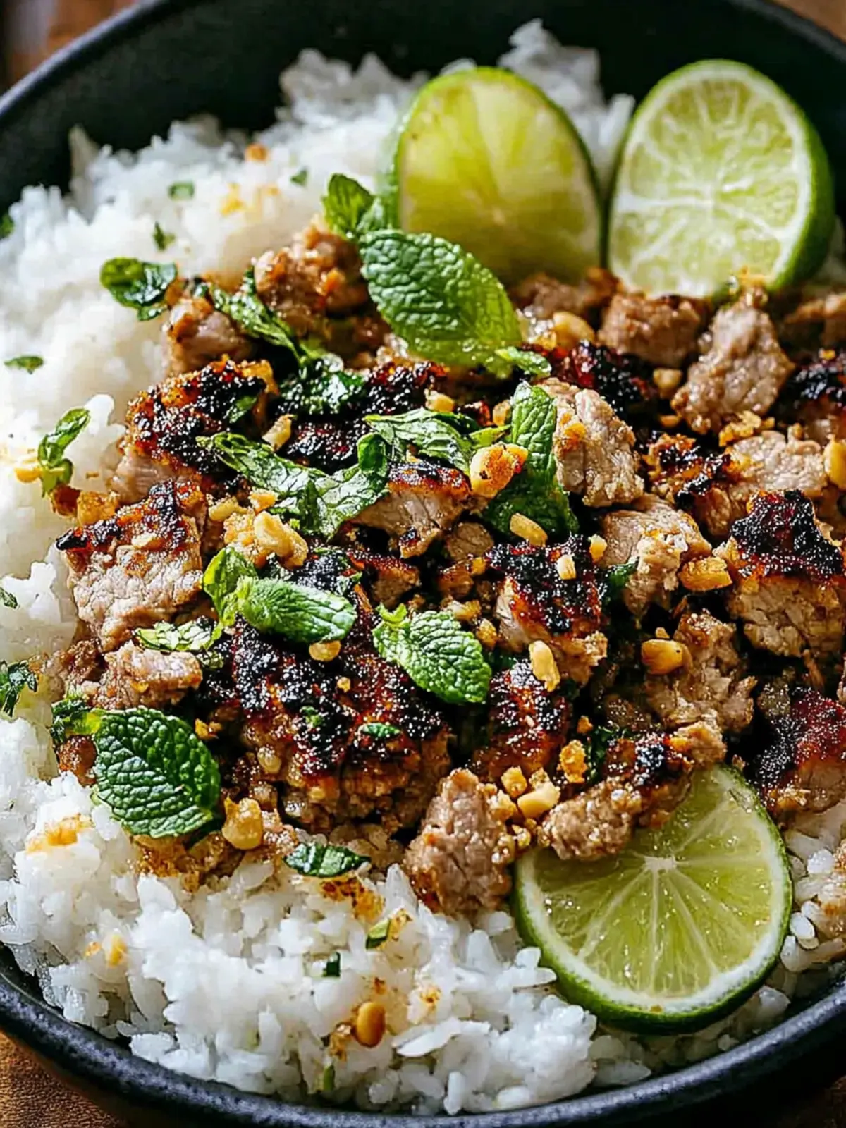 Savor the Flavor: Ginger Lime Pork Coconut Rice Delight 3 Ginger Lime Pork Coconut Rice