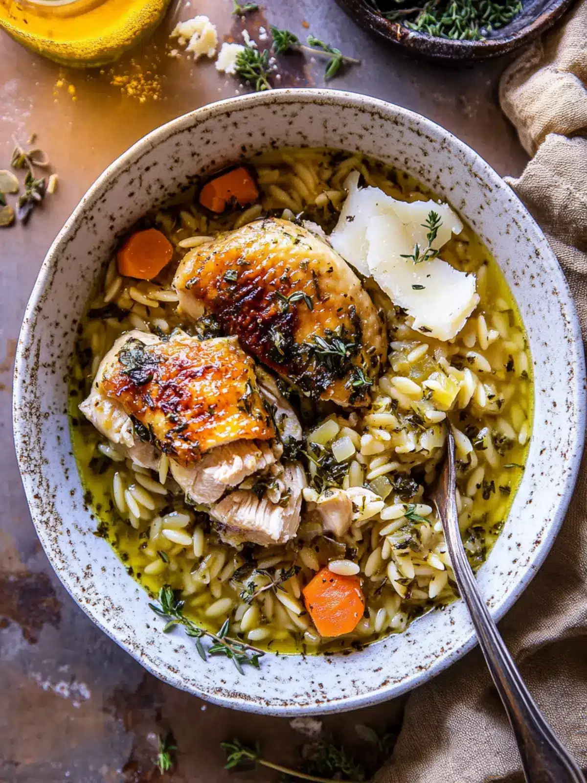 Savory Roasted Herb Butter Chicken and Orzo Delight 3 Roasted Herb Butter Chicken and Orzo