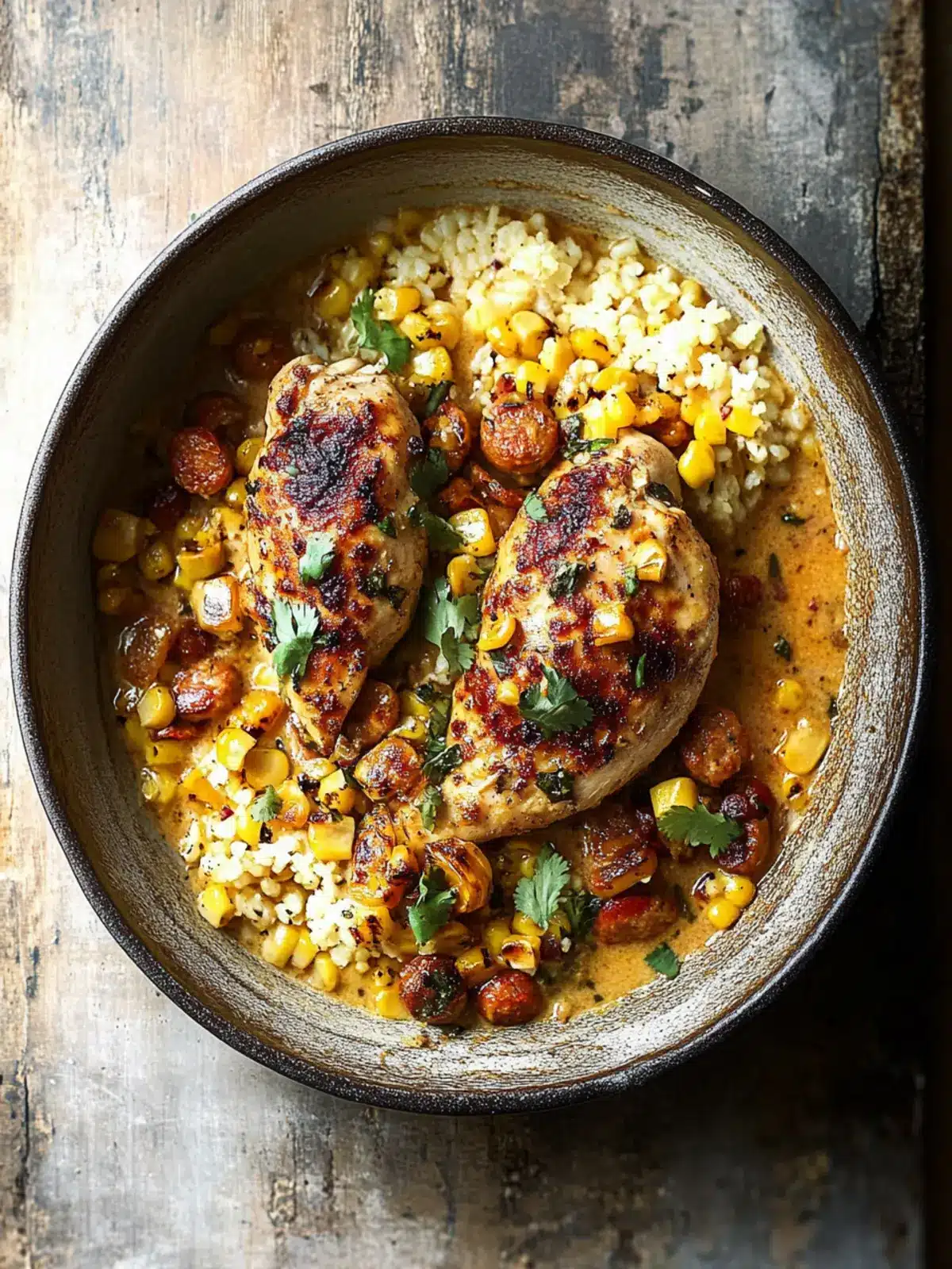 Savor Creamy Chicken with Corn and Chorizo for Dinner Bliss 2 Creamy Chicken with Corn and Chorizo