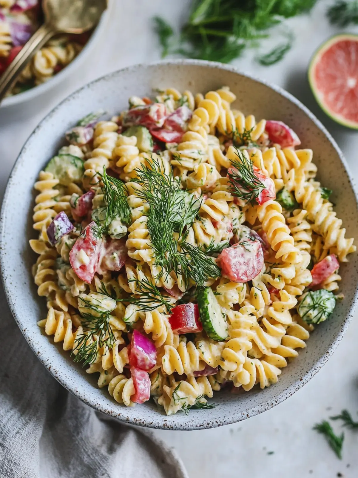 Dill Pasta Salad with Tahini Dressing for Fresh Flavors 3 Dill Pasta Salad with a Tahini Dressing