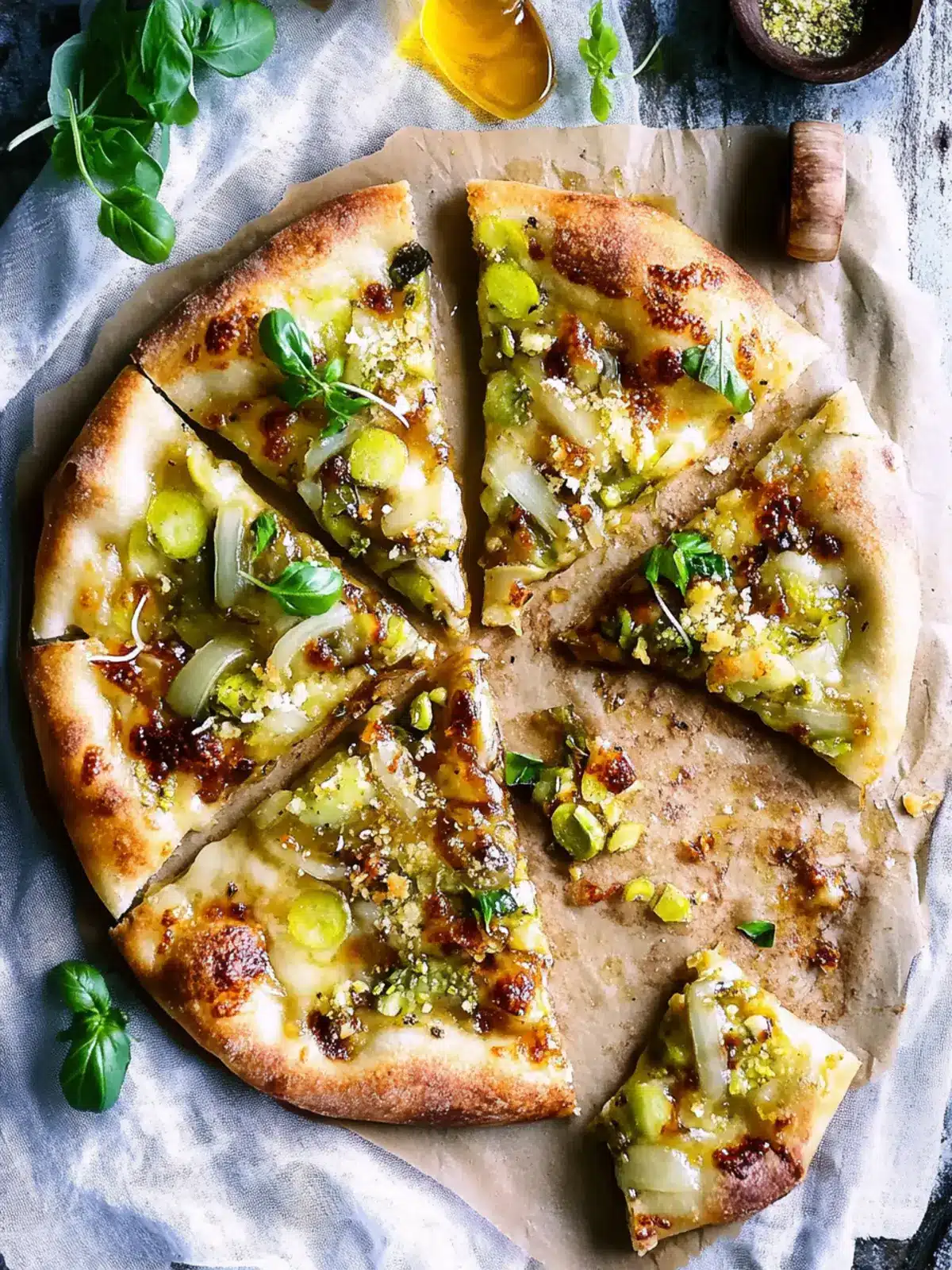 Savory Caramelized Leek Pizza with Spicy Honey Delight 4 Caramelized Leek Pizza with Spicy Honey
