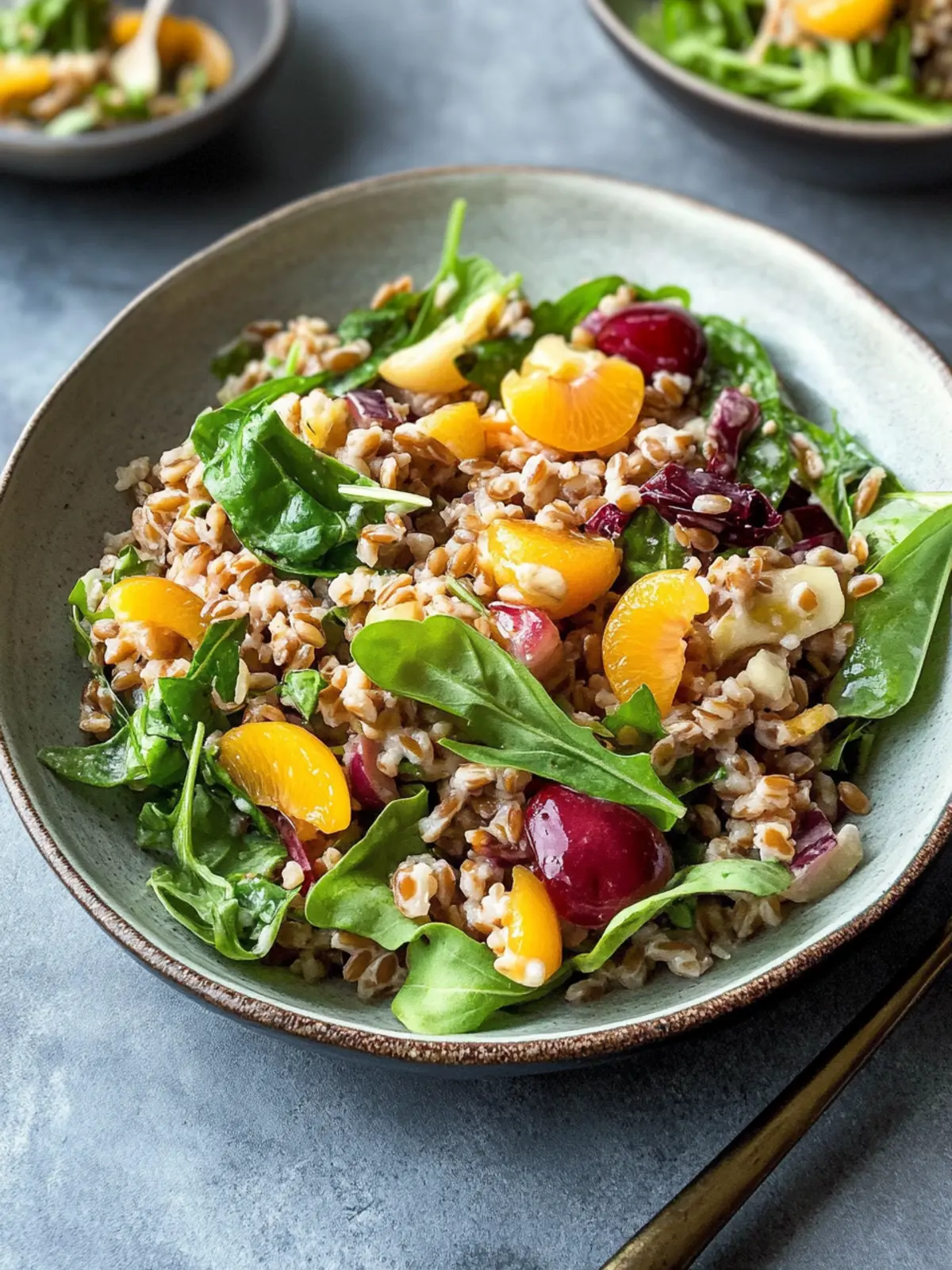 Delicious Farro Salad with Apricot Vinaigrette Bliss 3 Farro Salad with Apricot Vinaigrette
