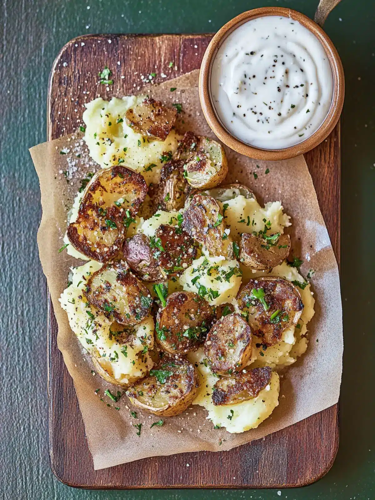 Sumac Smashed Potatoes with Horseradish Cream Bliss 3 Sumac Smashed Potatoes with Horseradish Cream