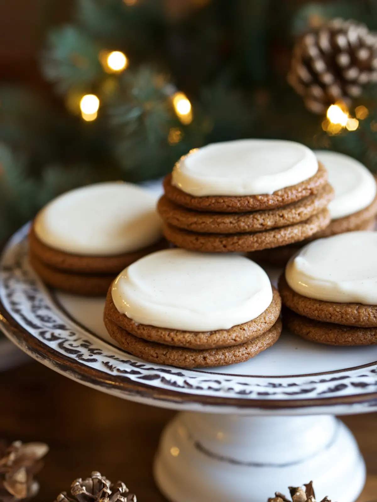 Ginger Molasses Sandwich Cookies with Eggnog Frosting Magic 5 Ginger Molasses Sandwich Cookies with Eggnog Frosting