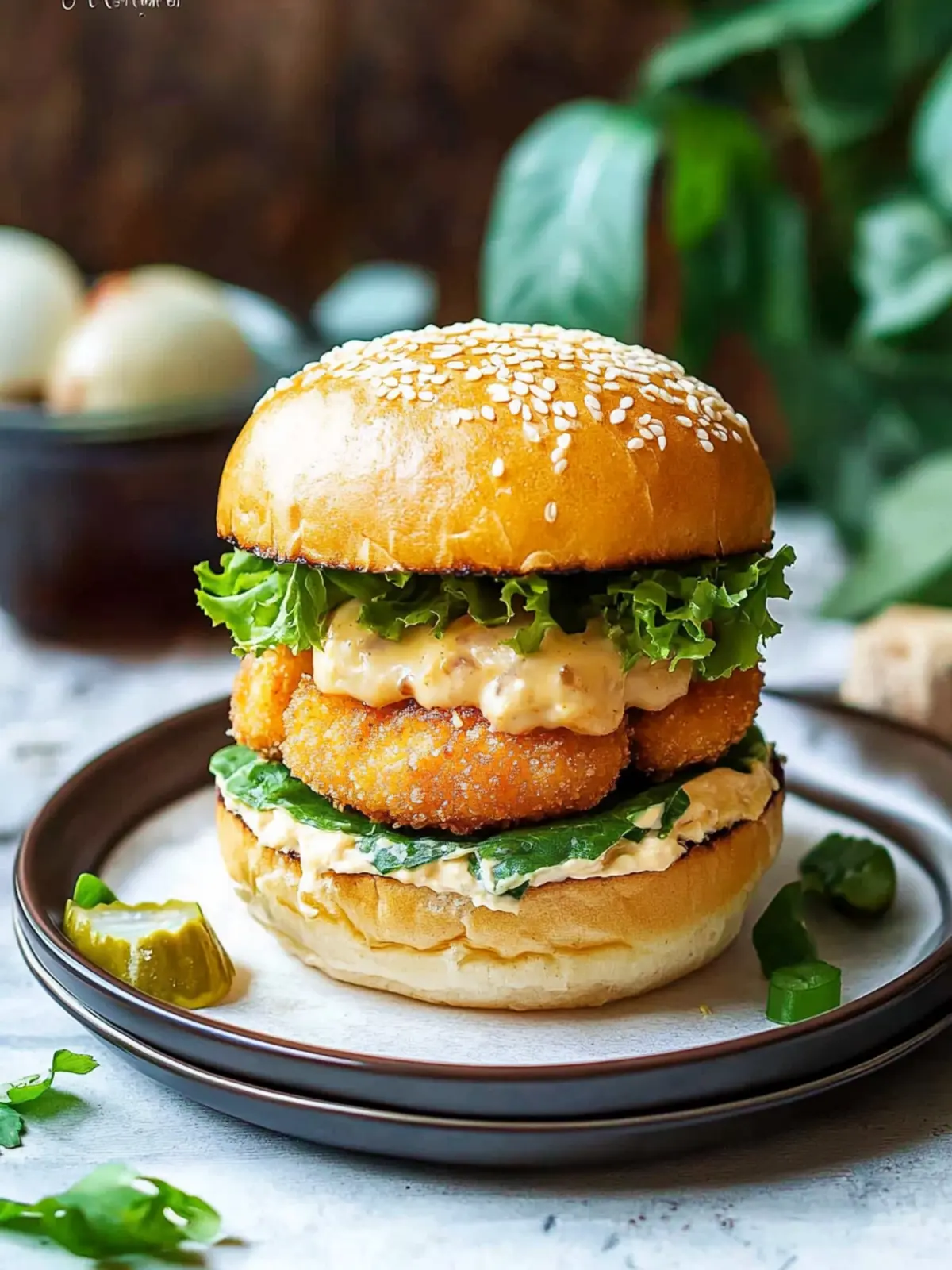 Savory Korean-Style Shrimp Burger That Will Blow Your Mind 2 Korean-Style Shrimp Burger
