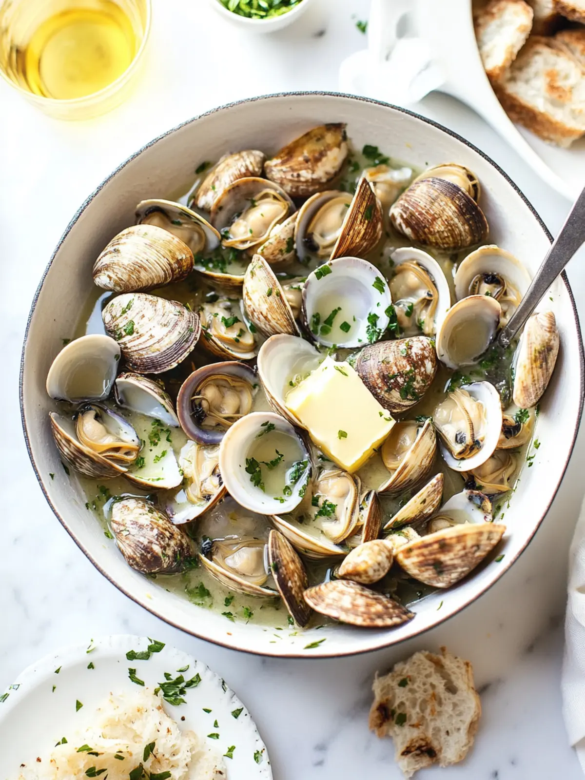 Savor Clams in White Wine with Garlic and Butter Tonight 5 Clams in White Wine with Garlic and Butter