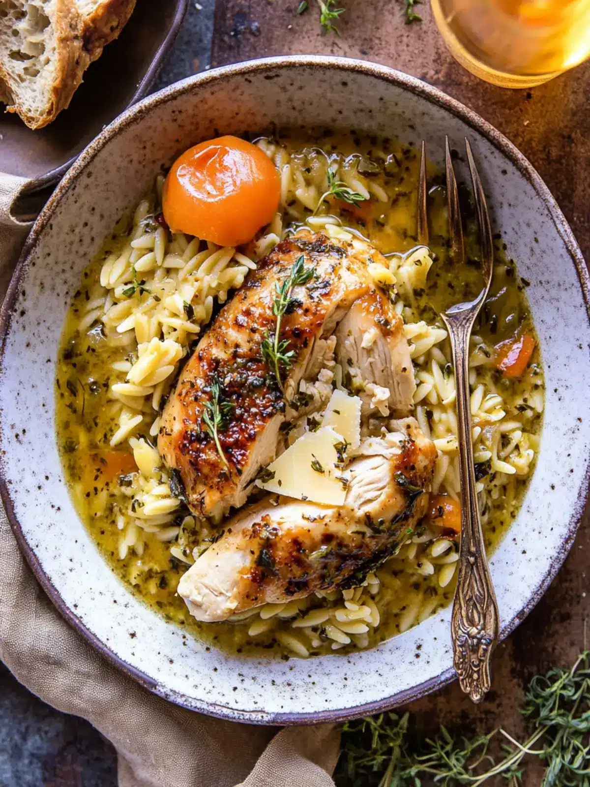 Savory Roasted Herb Butter Chicken and Orzo Delight 5 Roasted Herb Butter Chicken and Orzo
