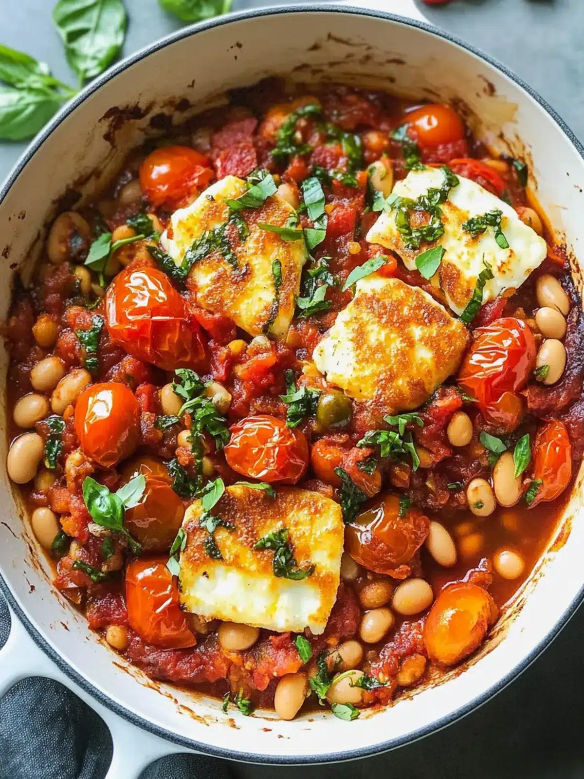 Crispy Halloumi Tomato Bean Bake for Cozy Nights In 4 Crispy Halloumi Tomato Bean Bake