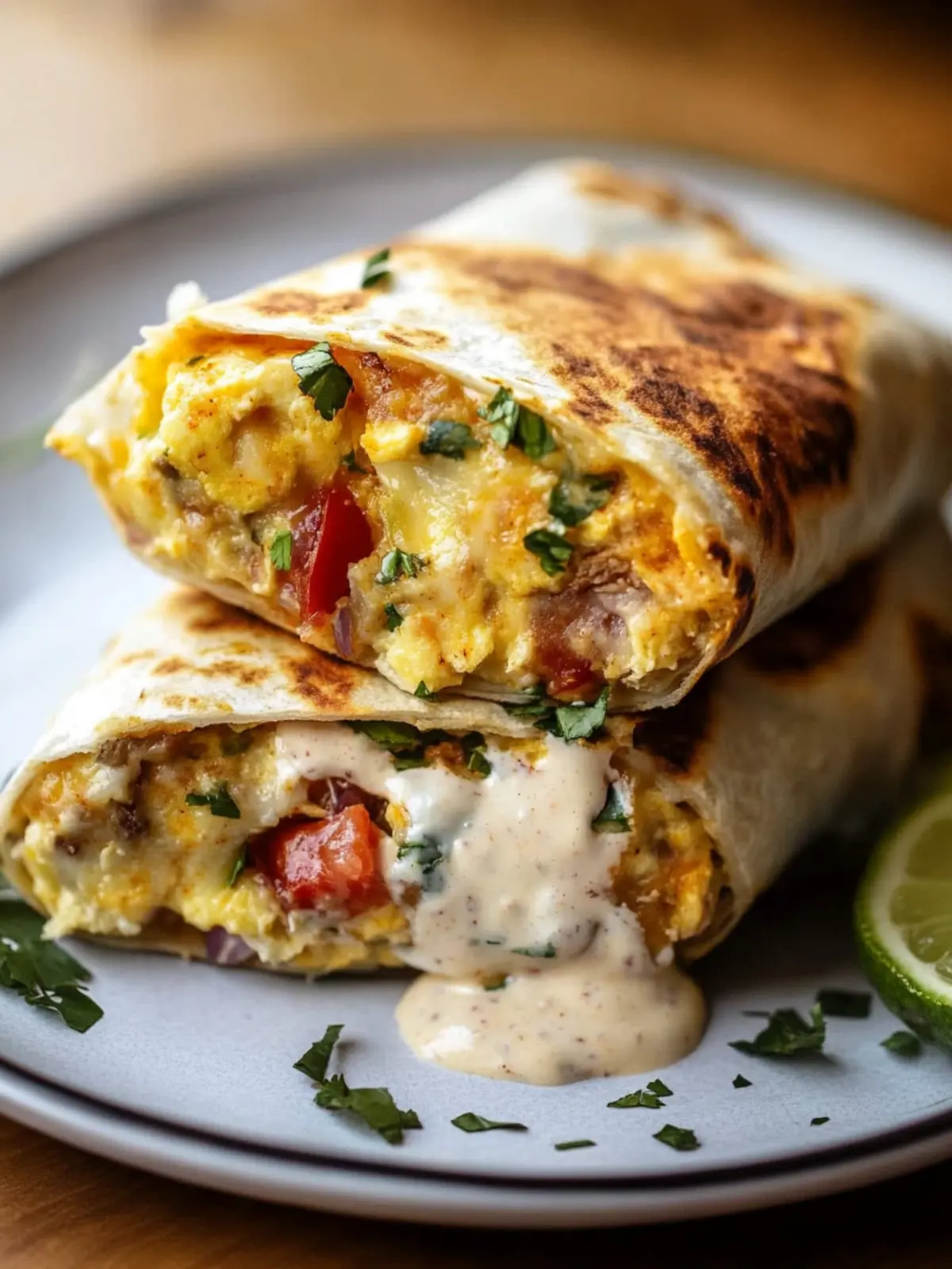 Savory Sheet Pan Breakfast Burritos with Creamy Chipotle Sauce 2 Sheet Pan Breakfast Burritos with Creamy Chipotle Sauce