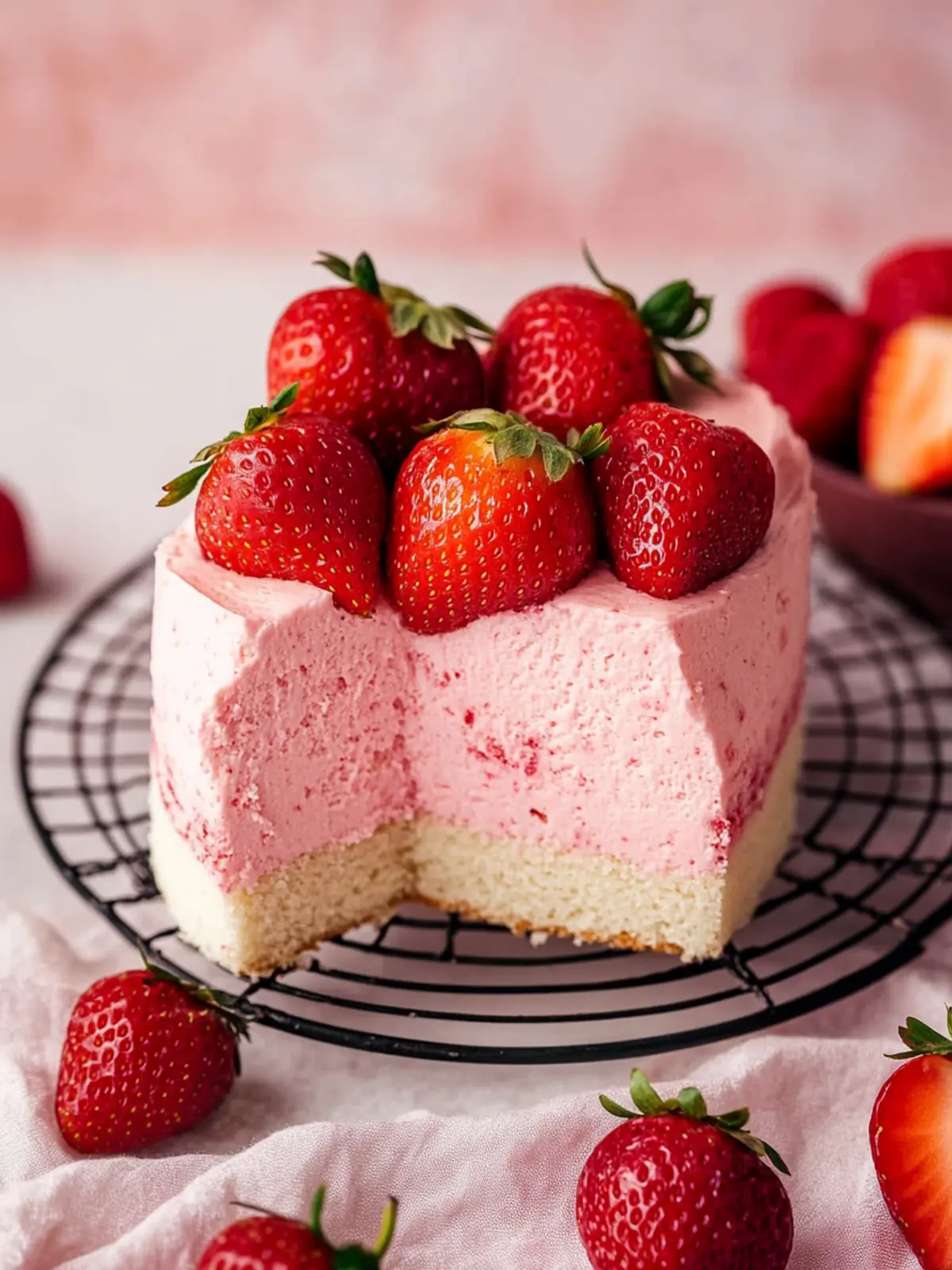 Decadent Strawberry Mousse Cake That Everyone Will Love 2 Strawberry Mousse Cake
