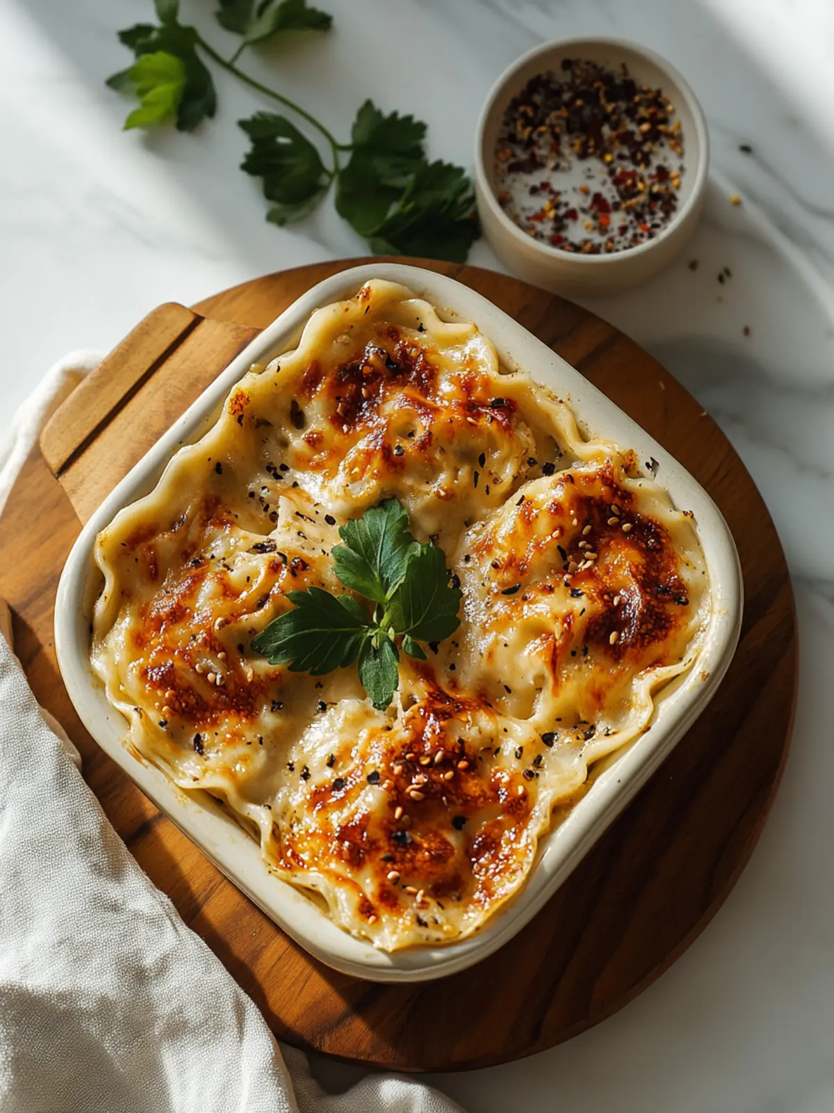 Viral Dumpling Lasagna for a Cozy Night In 4 Viral Dumpling Lasagna