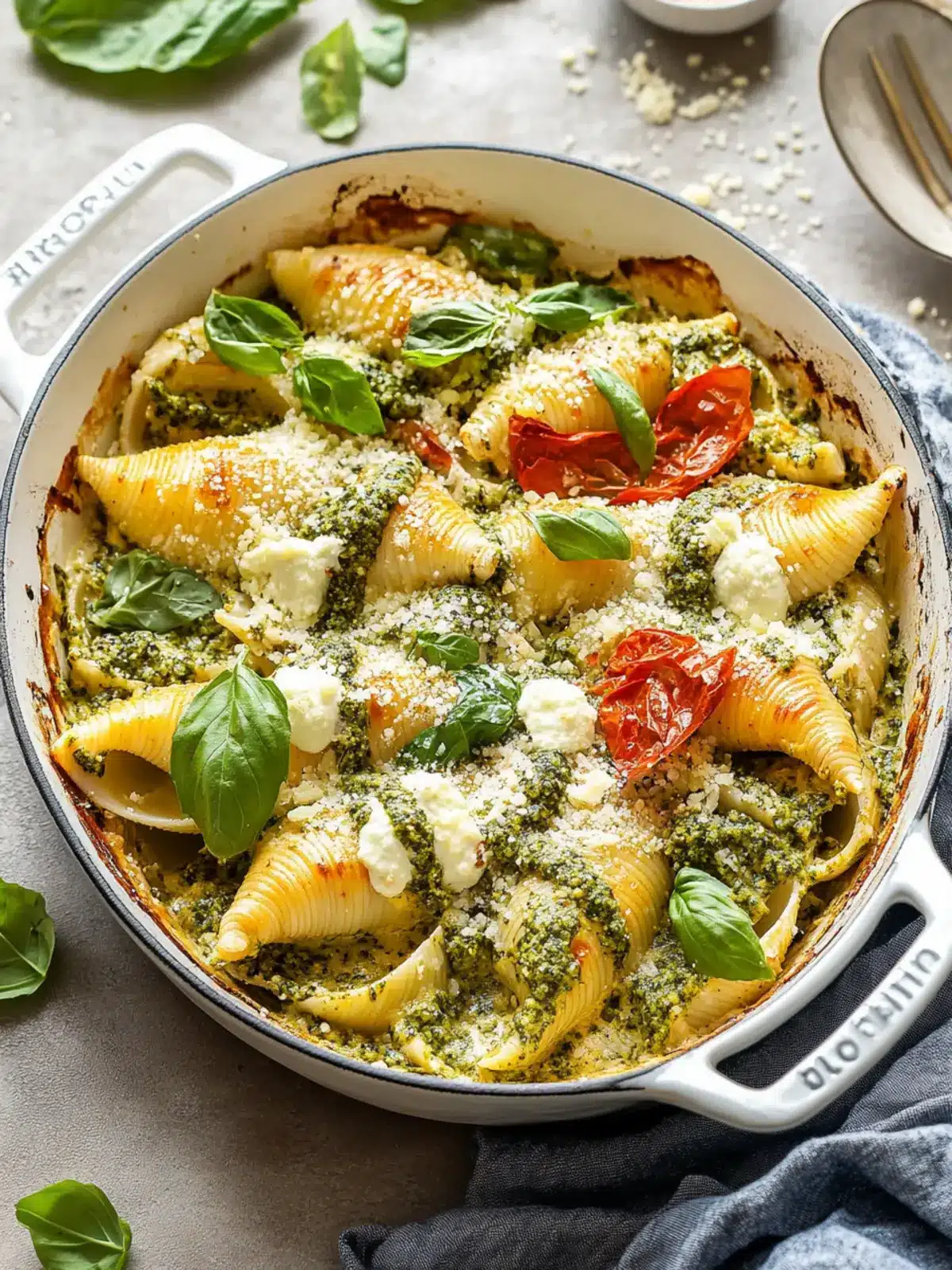 Delicious Pesto Unstuffed Shells for Easy Home Cooking 2 Pesto Unstuffed Shells