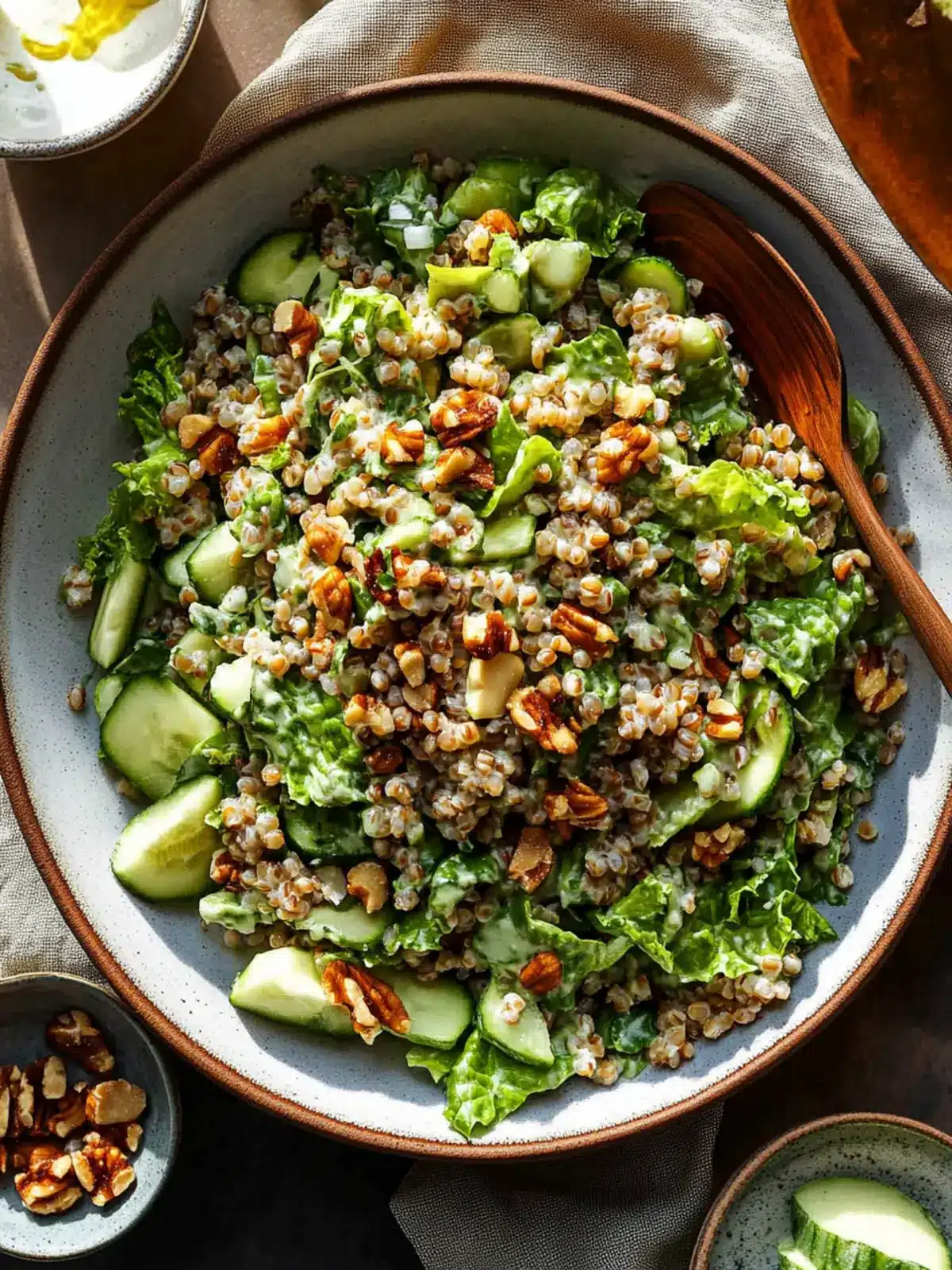 Super Green Grain Salad with Toasted Walnut Dressing Magic 2 Super Green Grain Salad with Toasted Walnut Dressing