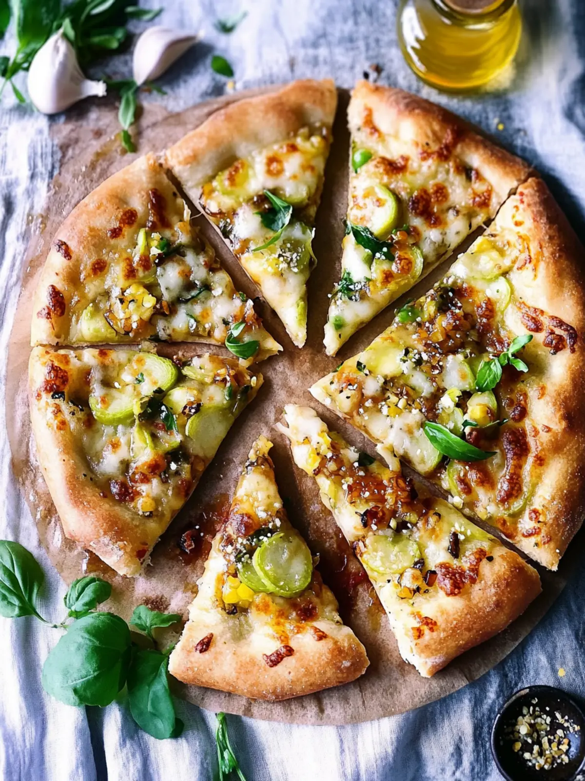 Savory Caramelized Leek Pizza with Spicy Honey Delight 3 Caramelized Leek Pizza with Spicy Honey