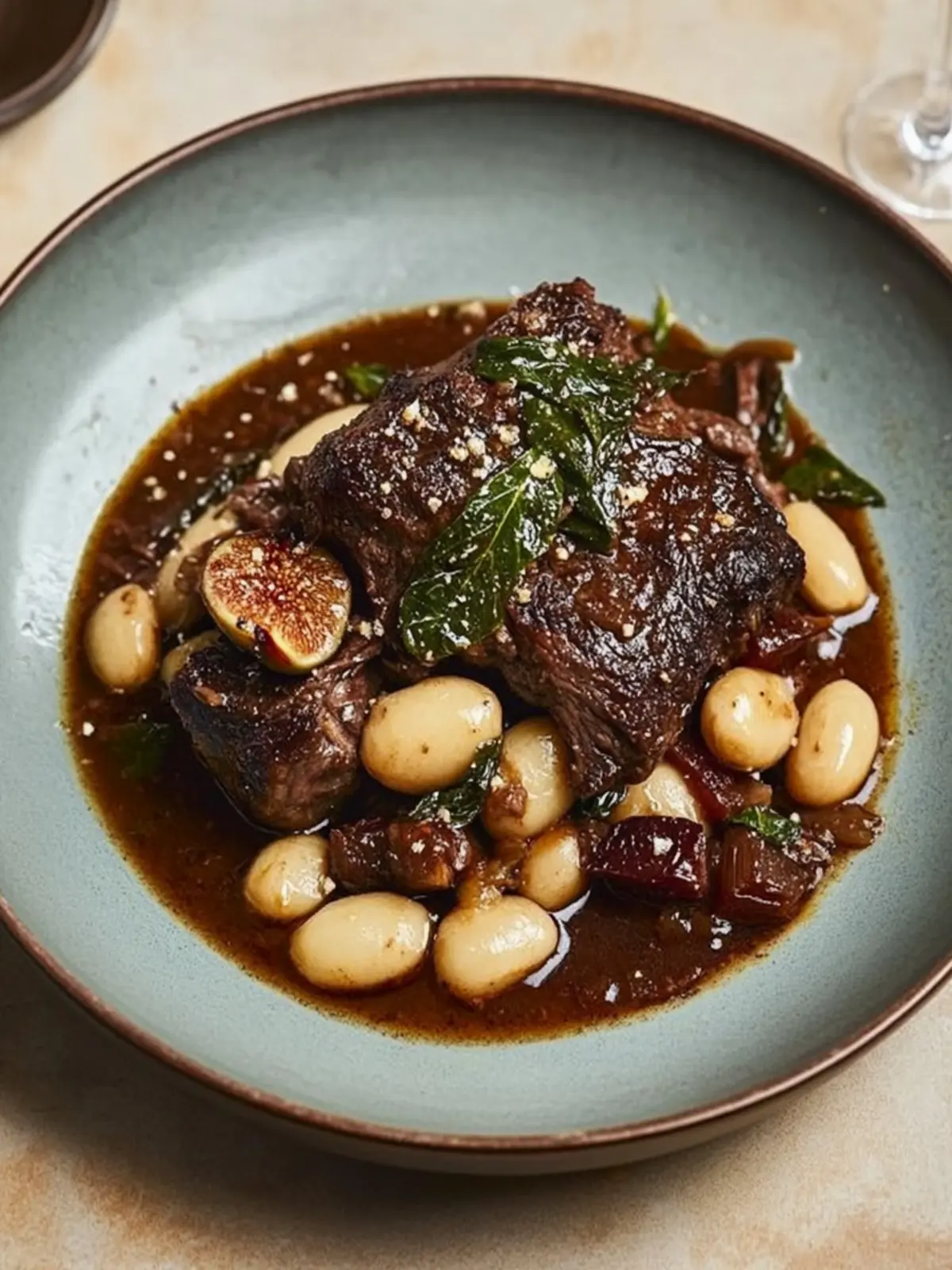 Comforting Braised Beef Short Ribs with Butterbeans and Figs 3 Braised beef short ribs with butterbeans and figs