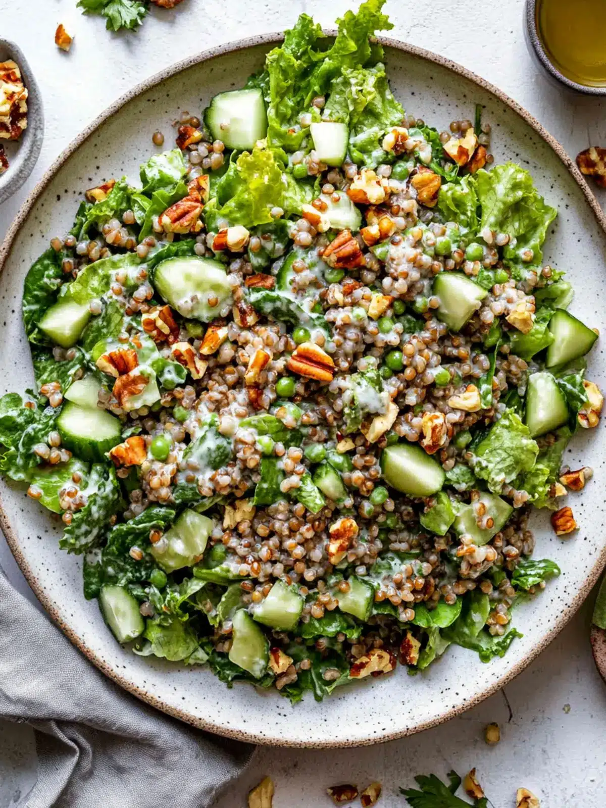 Super Green Grain Salad with Toasted Walnut Dressing Magic 4 Super Green Grain Salad with Toasted Walnut Dressing