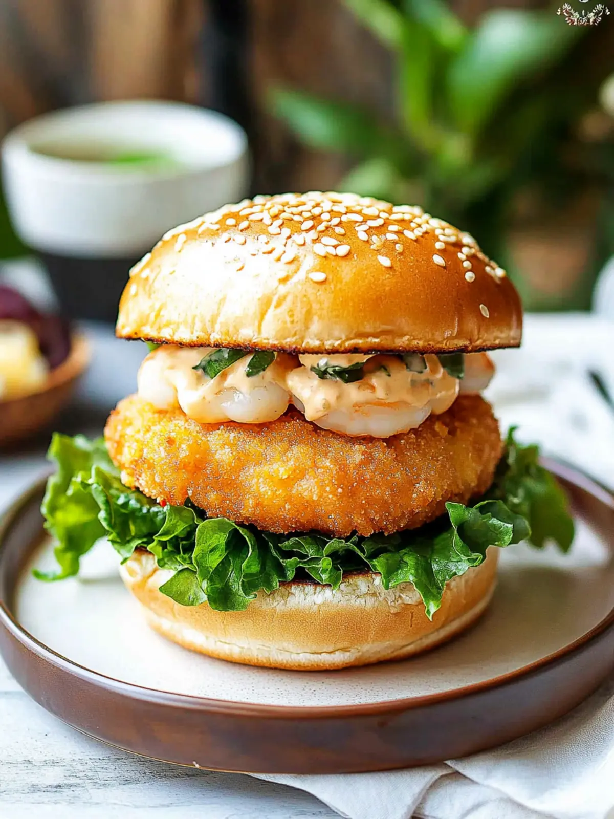 Savory Korean-Style Shrimp Burger That Will Blow Your Mind 4 Korean-Style Shrimp Burger