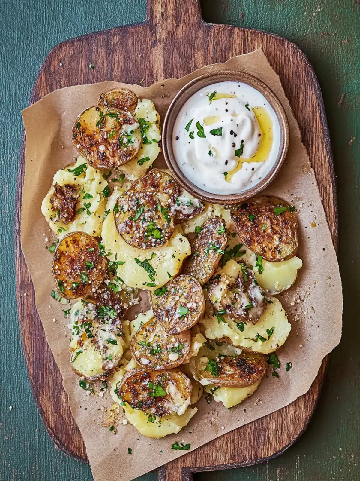 Sumac Smashed Potatoes with Horseradish Cream Bliss 5 Sumac Smashed Potatoes with Horseradish Cream