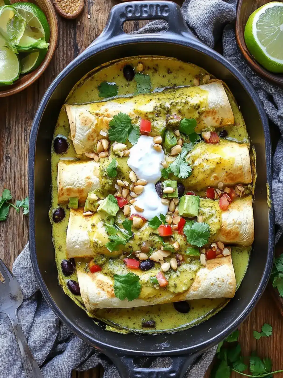 Delicious Poblano Pumpkin Seed Enchiladas with Black Beans 3 Poblano Pumpkin Seed Enchiladas with Black Beans