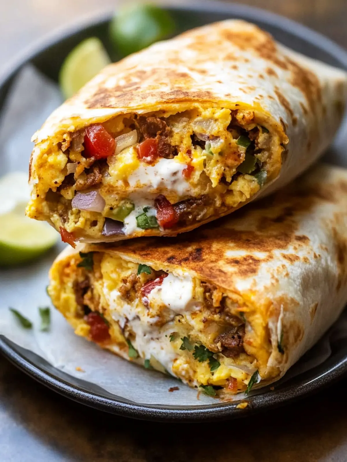 Savory Sheet Pan Breakfast Burritos with Creamy Chipotle Sauce 3 Sheet Pan Breakfast Burritos with Creamy Chipotle Sauce