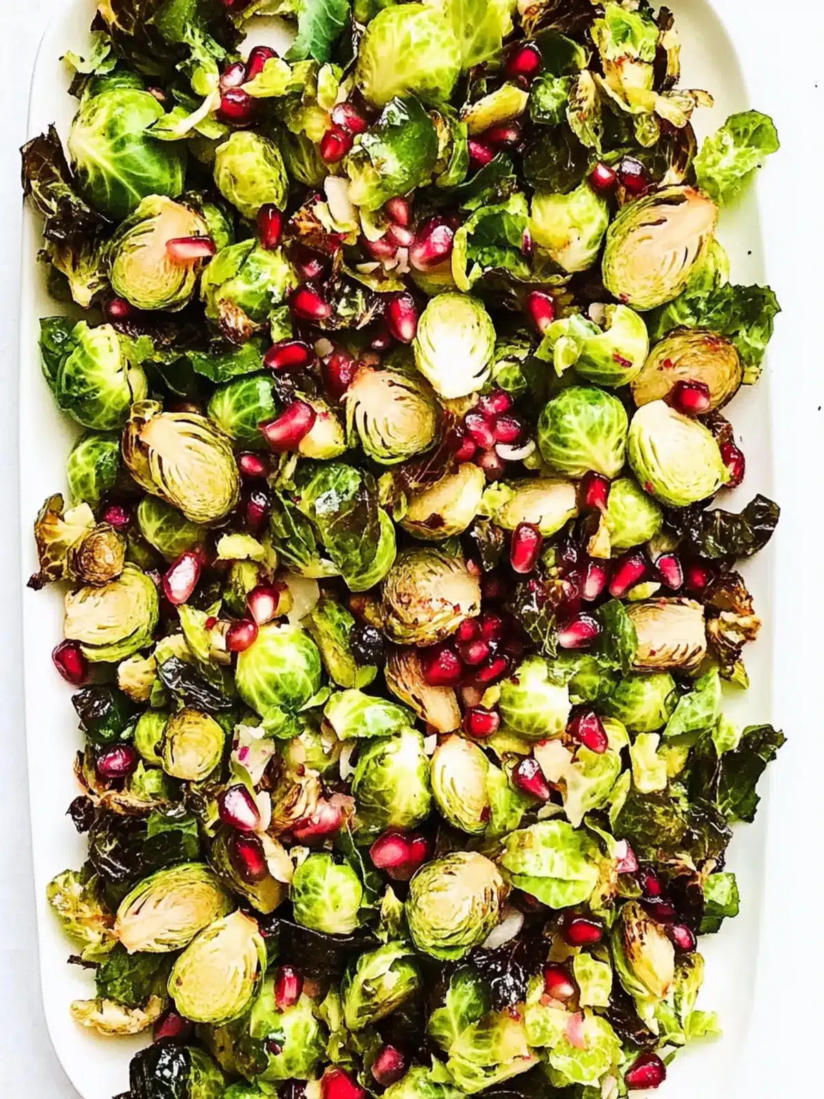Crispy Brussels Sprout Salad with Pomegranate Bliss 5 Crispy Brussels Sprout Salad with Pomegranate Seeds