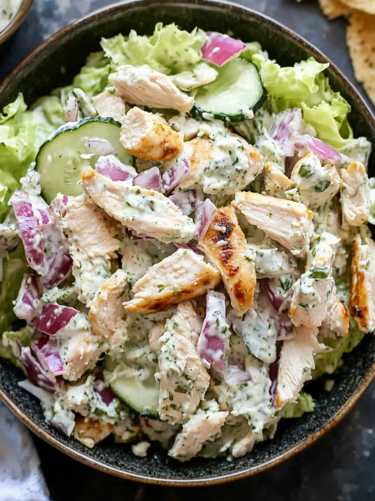 Tzatziki Chicken Salad: A Creamy Twist on a Classic Delight 2 Tzatziki Chicken Salad