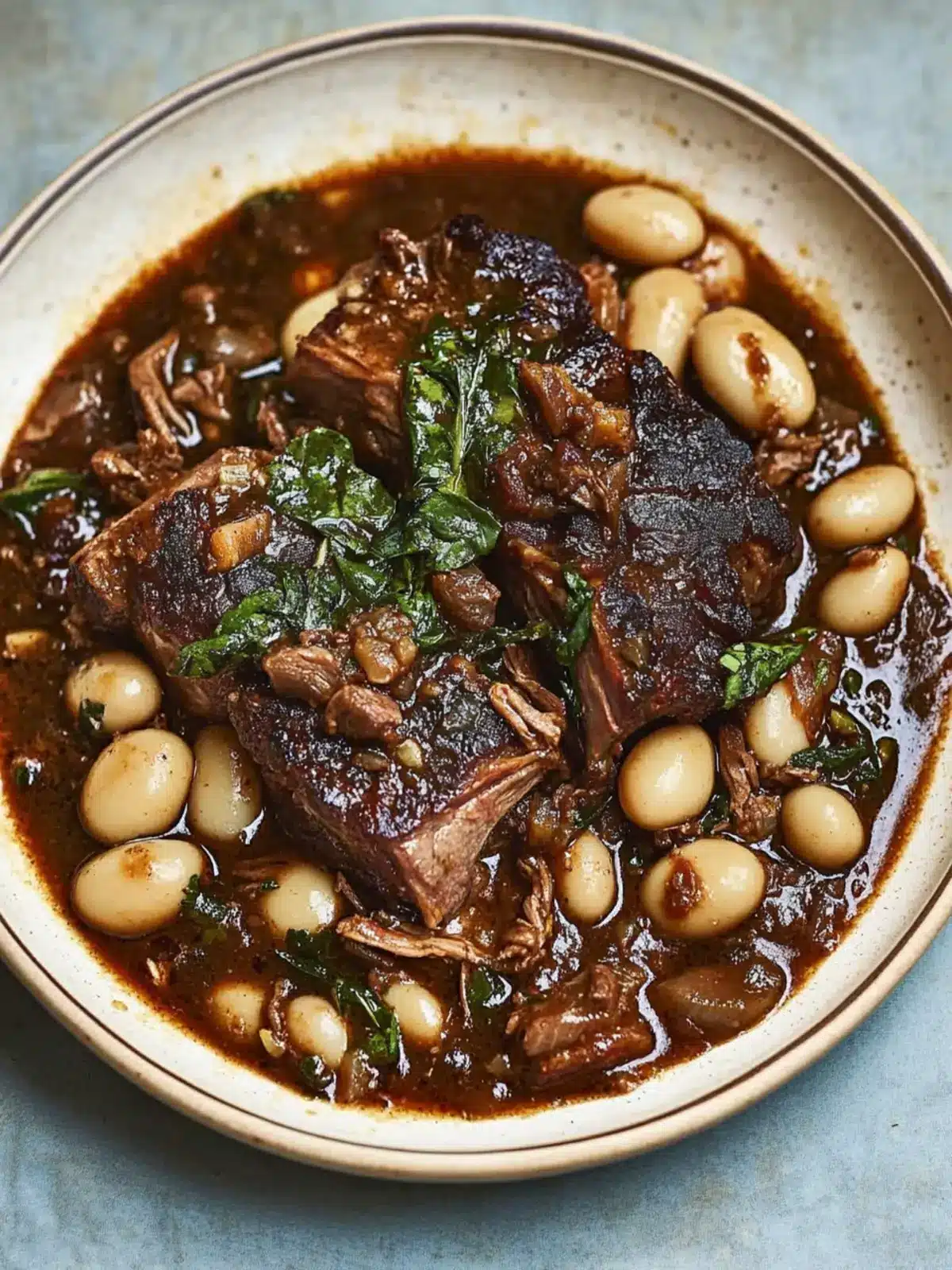Comforting Braised Beef Short Ribs with Butterbeans and Figs 5 Braised beef short ribs with butterbeans and figs