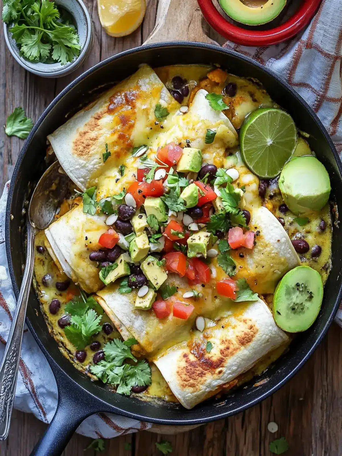 Delicious Poblano Pumpkin Seed Enchiladas with Black Beans 4 Poblano Pumpkin Seed Enchiladas with Black Beans