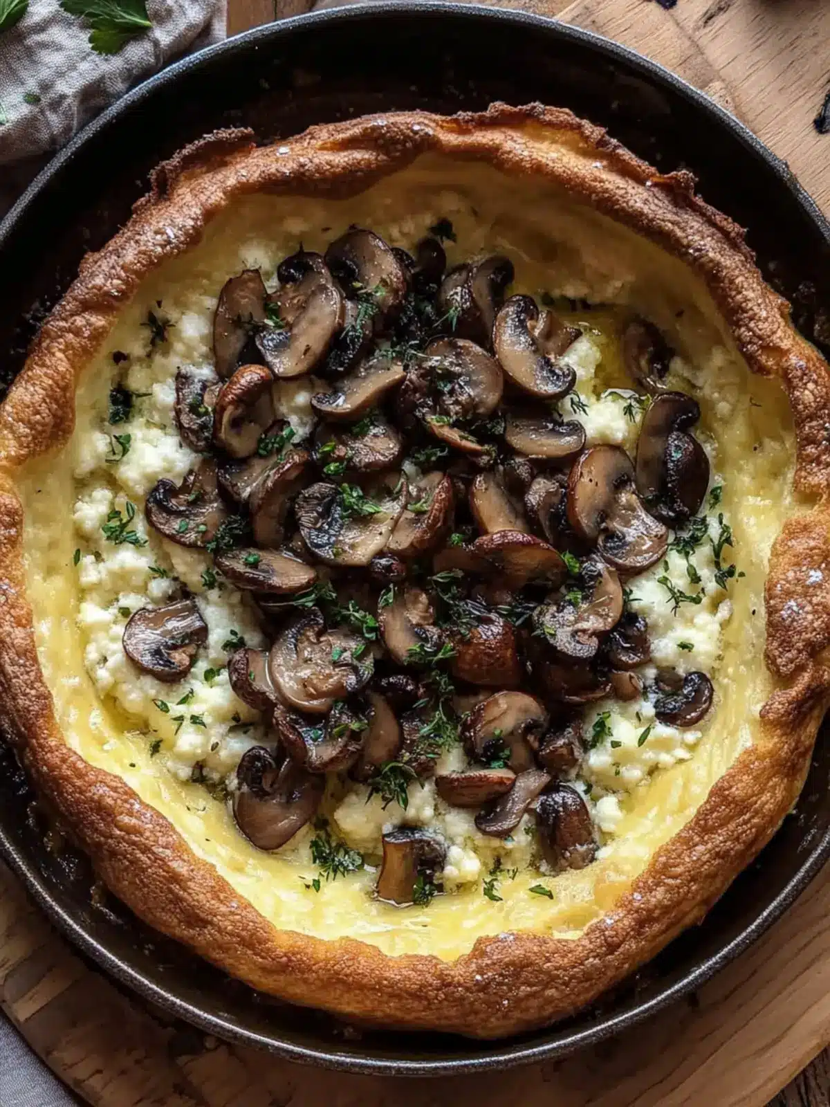 Savory Cottage Cheese Dutch Baby with Mushrooms Delight 2 savory cottage cheese dutch baby with mushrooms