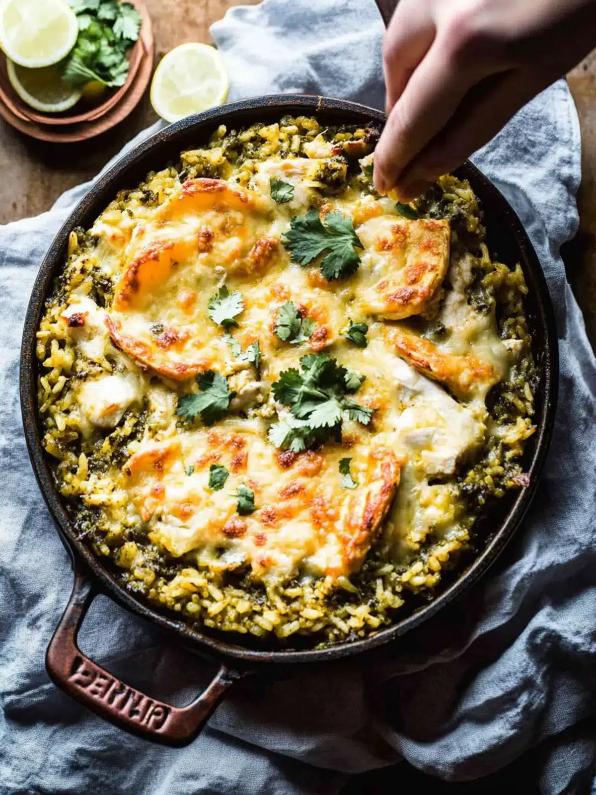 Skillet Salsa Verde Chicken Tortilla Rice Bake You’ll Love 3 Skillet Salsa Verde Chicken Tortilla Rice Bake