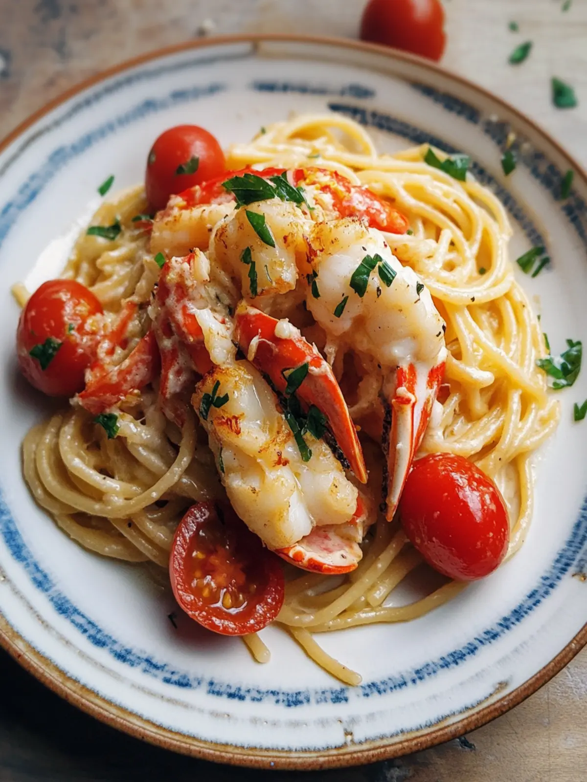 Buttered Lobster Pasta with Cherry Tomatoes You'll Crave 3 Buttered Lobster Pasta with Cherry Tomatoes