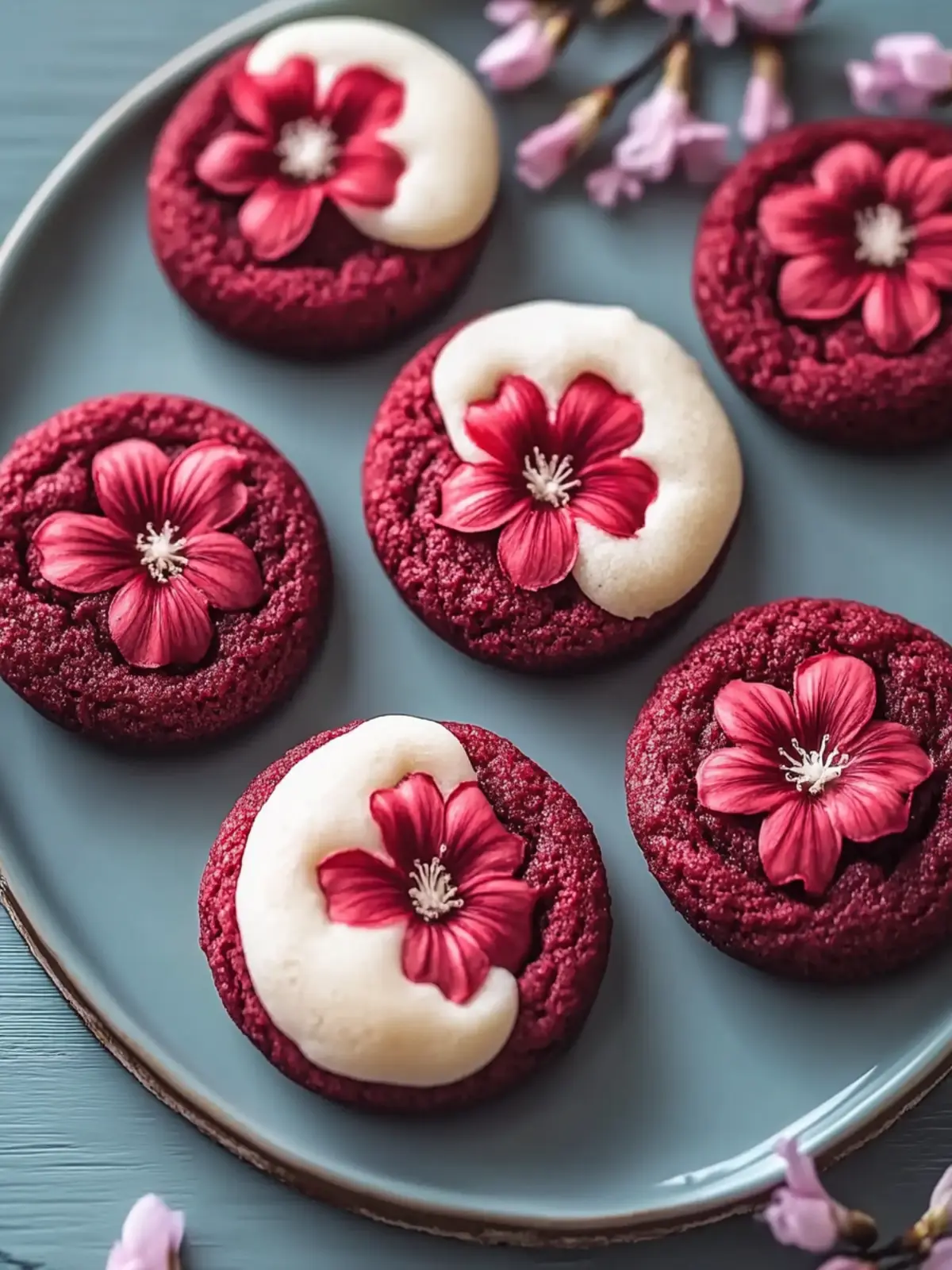 Chewy Red Velvet Blossom Cookies for Sweet Celebrations 5 Red Velvet Blossom Cookies