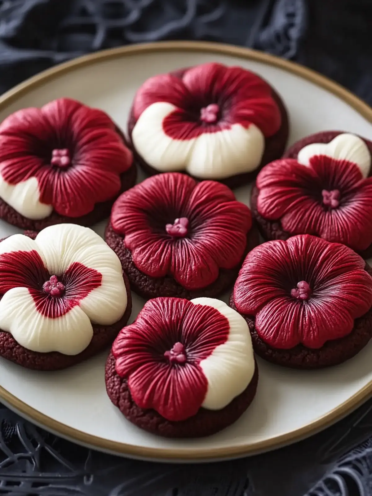 Chewy Red Velvet Blossom Cookies for Sweet Celebrations 3 Red Velvet Blossom Cookies