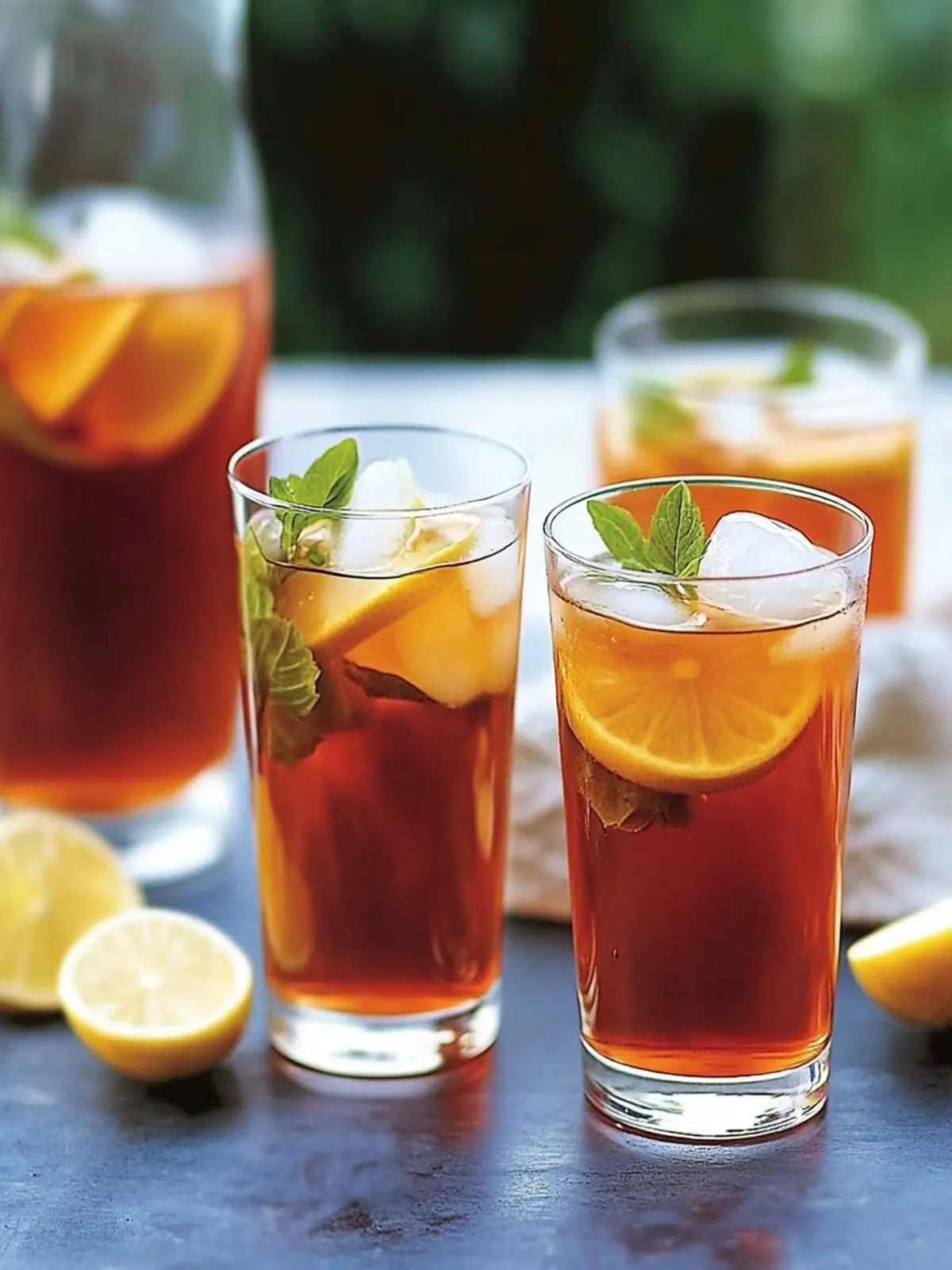 Herbal Iced Tea Magic: Refreshing Lemon Apple Fusion! 4 Herbal Iced Tea