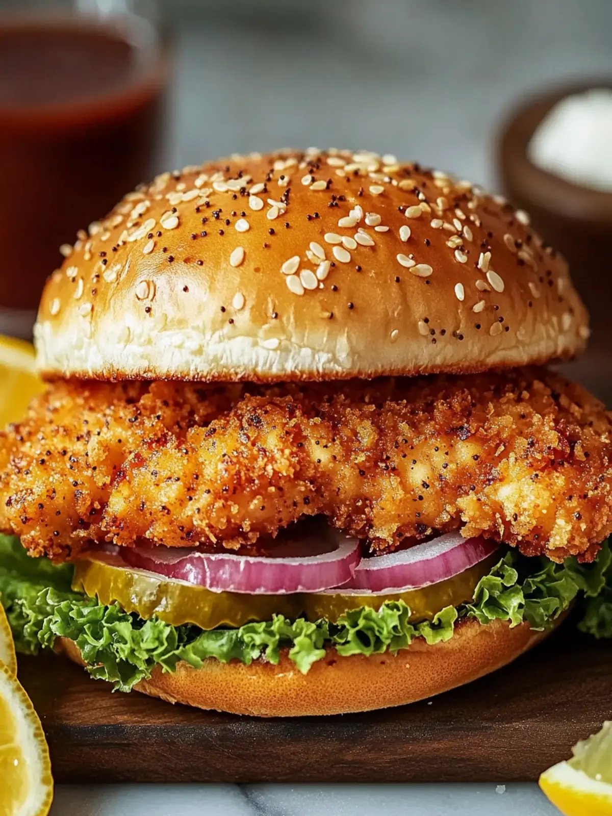 Crispy Lemon Pepper Chicken Sandwich You’ll Crave Every Time 3 Crispy Lemon Pepper Chicken Sandwich
