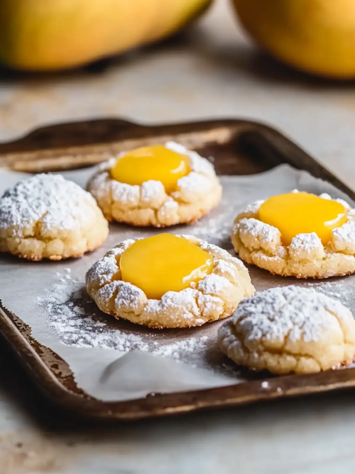 Delicious Coconut Mango Cookies with Mango Curd Filling 3 Coconut Mango Cookies with Mango Curd Fillings