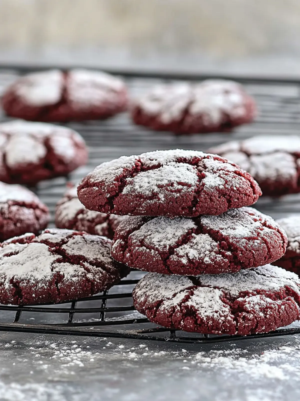 Indulge in Irresistible Red Velvet Crinkle Cookies Today 5 Red Velvet Crinkle Cookies